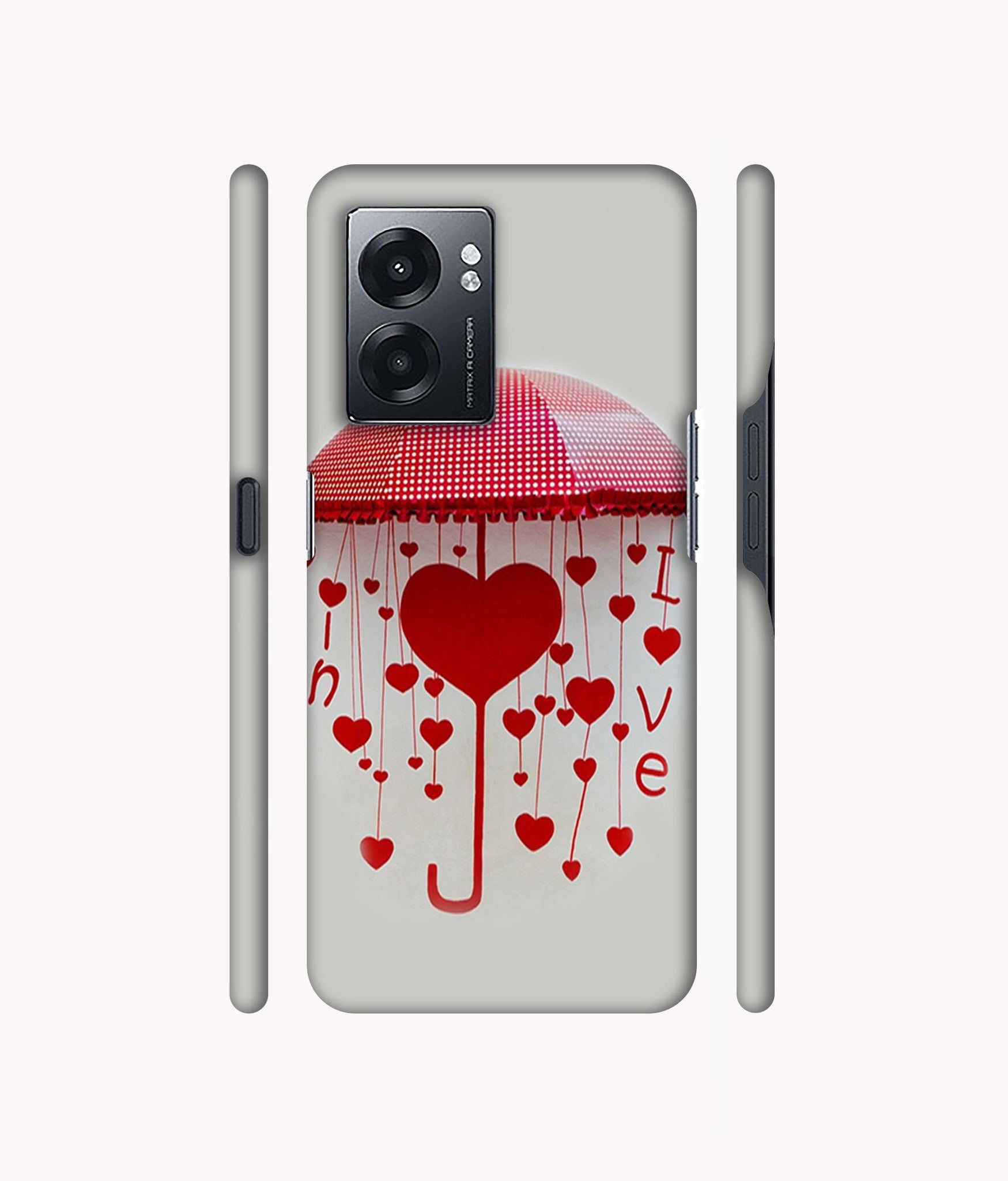 Love Heart Designer Hard Back Cover for Realme Narzo 50 5G / Oppo K10 5G / Oppo A57 5G