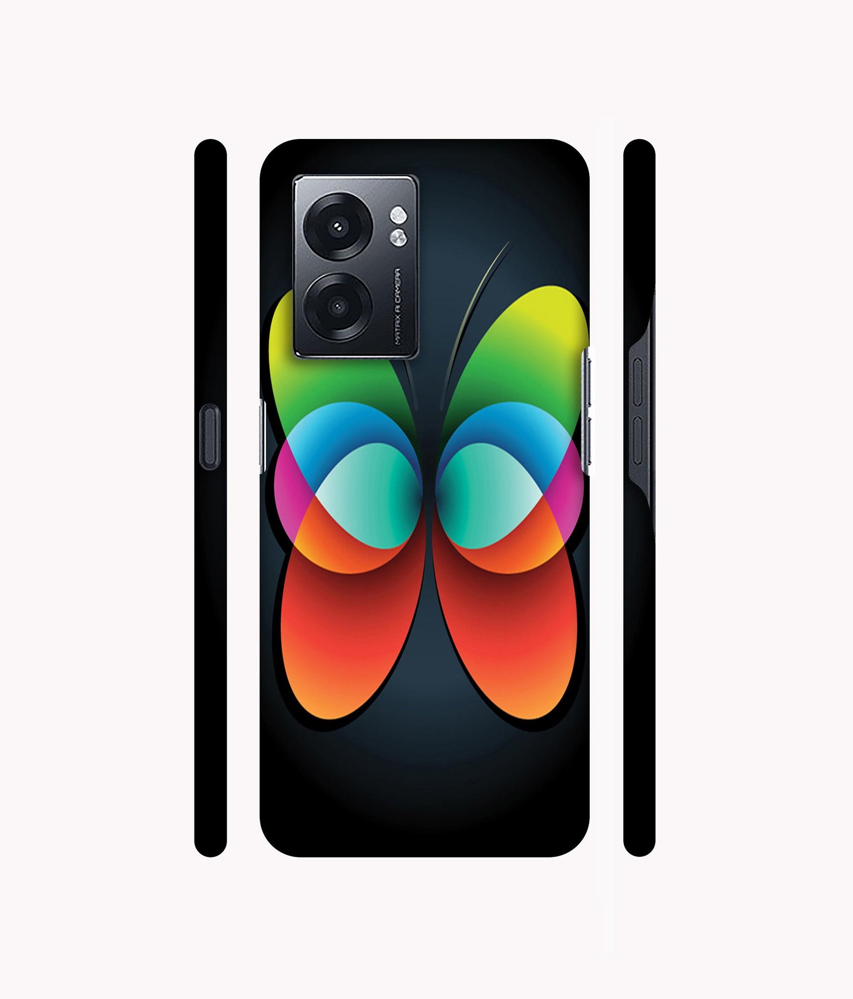 Colourfull Butterfly Designer Hard Back Cover for Realme Narzo 50 5G / Oppo K10 5G / Oppo A57 5G