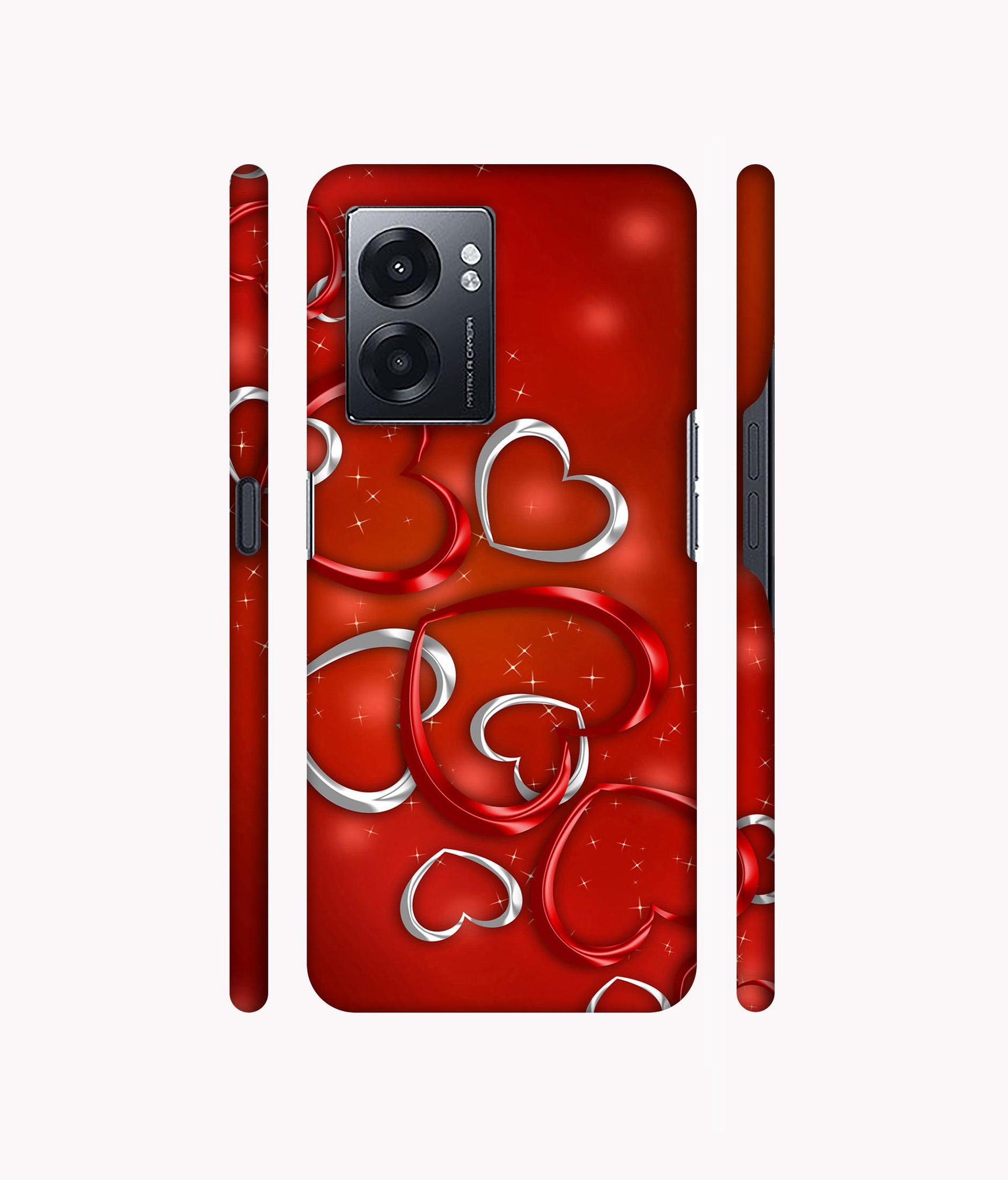 Hearts Designer Hard Back Cover for Realme Narzo 50 5G / Oppo K10 5G / Oppo A57 5G