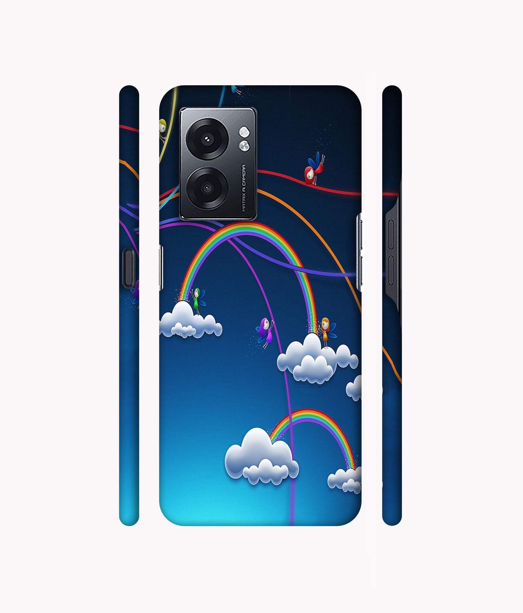 Rainbow Designer Hard Back Cover for Realme Narzo 50 5G / Oppo K10 5G / Oppo A57 5G