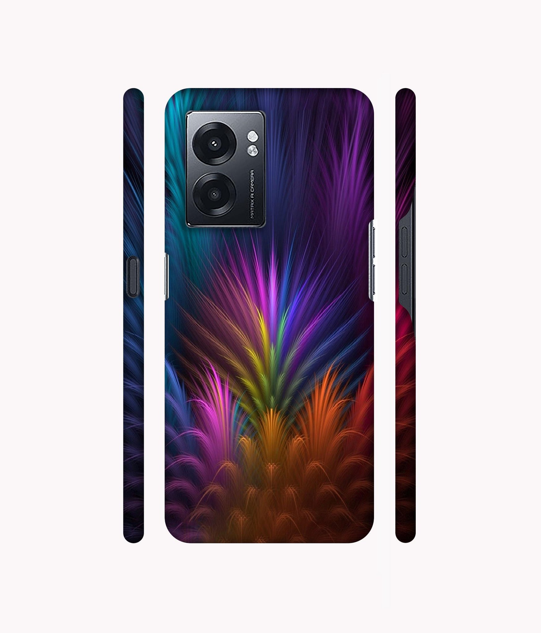 Multicoloured Designer Hard Back Cover for Realme Narzo 50 5G / Oppo K10 5G / Oppo A57 5G