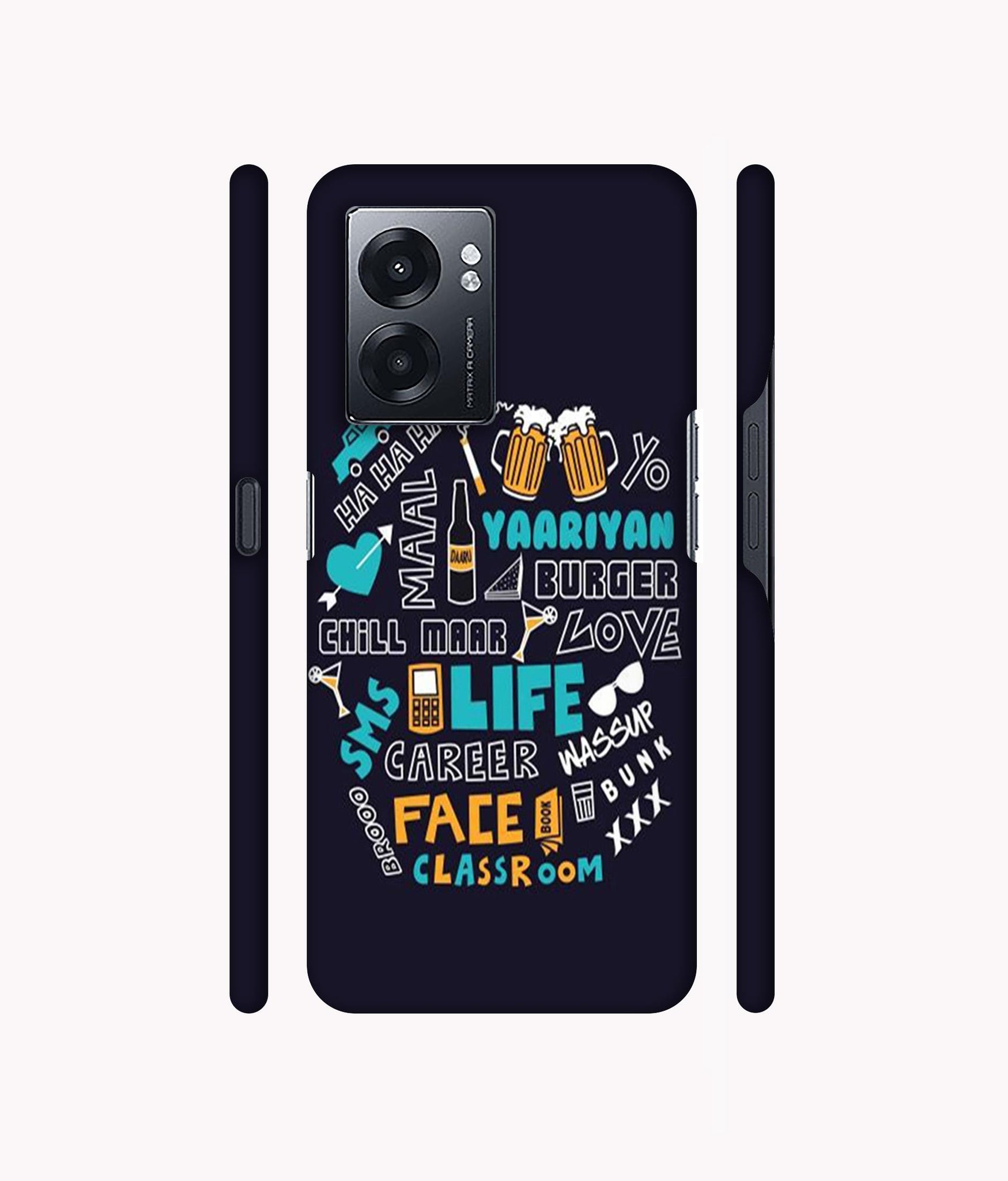 Funny Quote Designer Hard Back Cover for Realme Narzo 50 5G / Oppo K10 5G / Oppo A57 5G