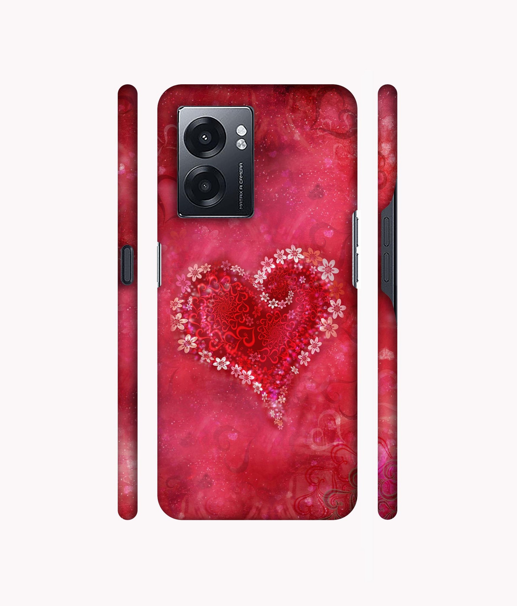 Heart Designer Hard Back Cover for Realme Narzo 50 5G / Oppo K10 5G / Oppo A57 5G