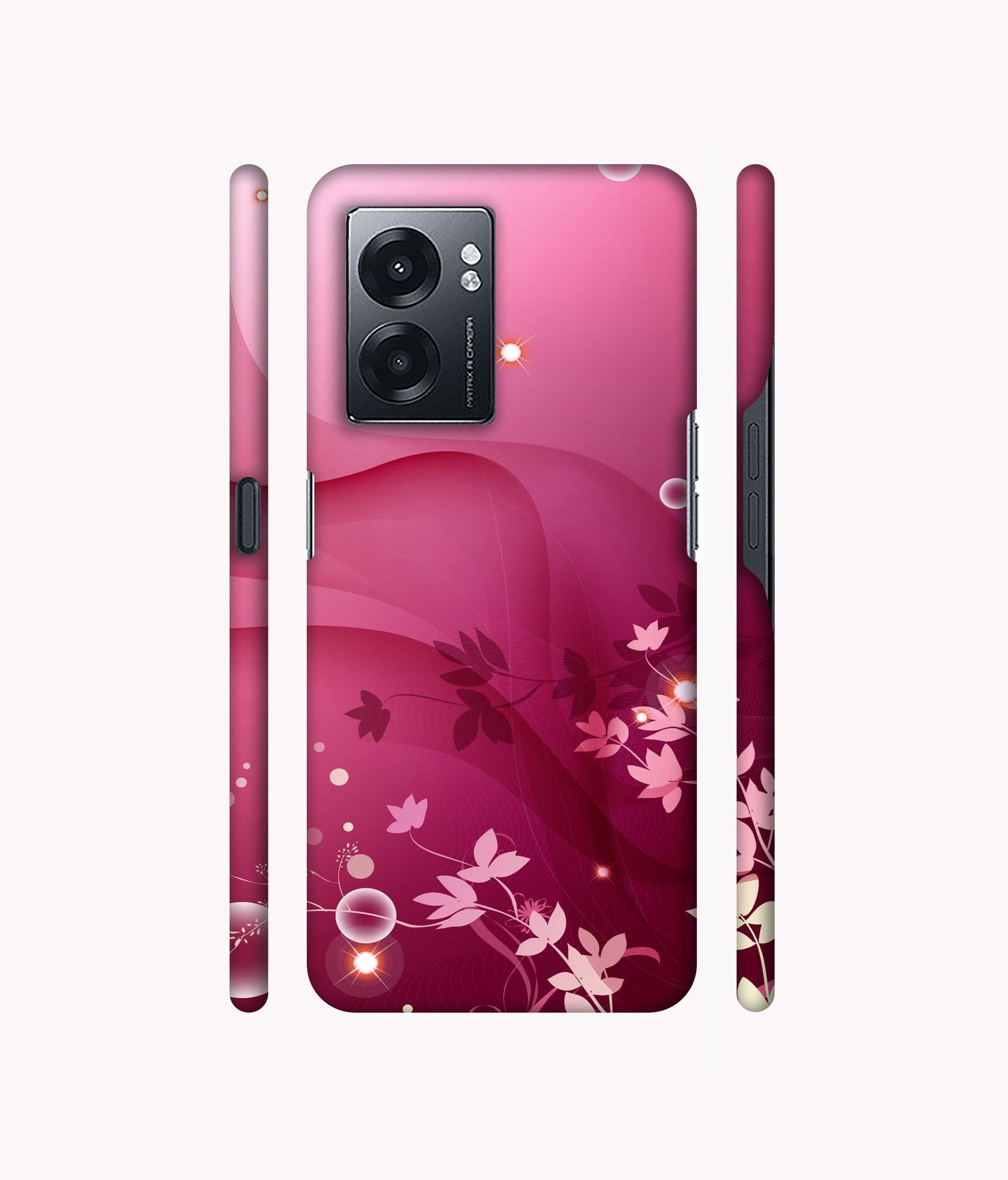 Pink Abstract Designer Hard Back Cover for Realme Narzo 50 5G / Oppo K10 5G / Oppo A57 5G