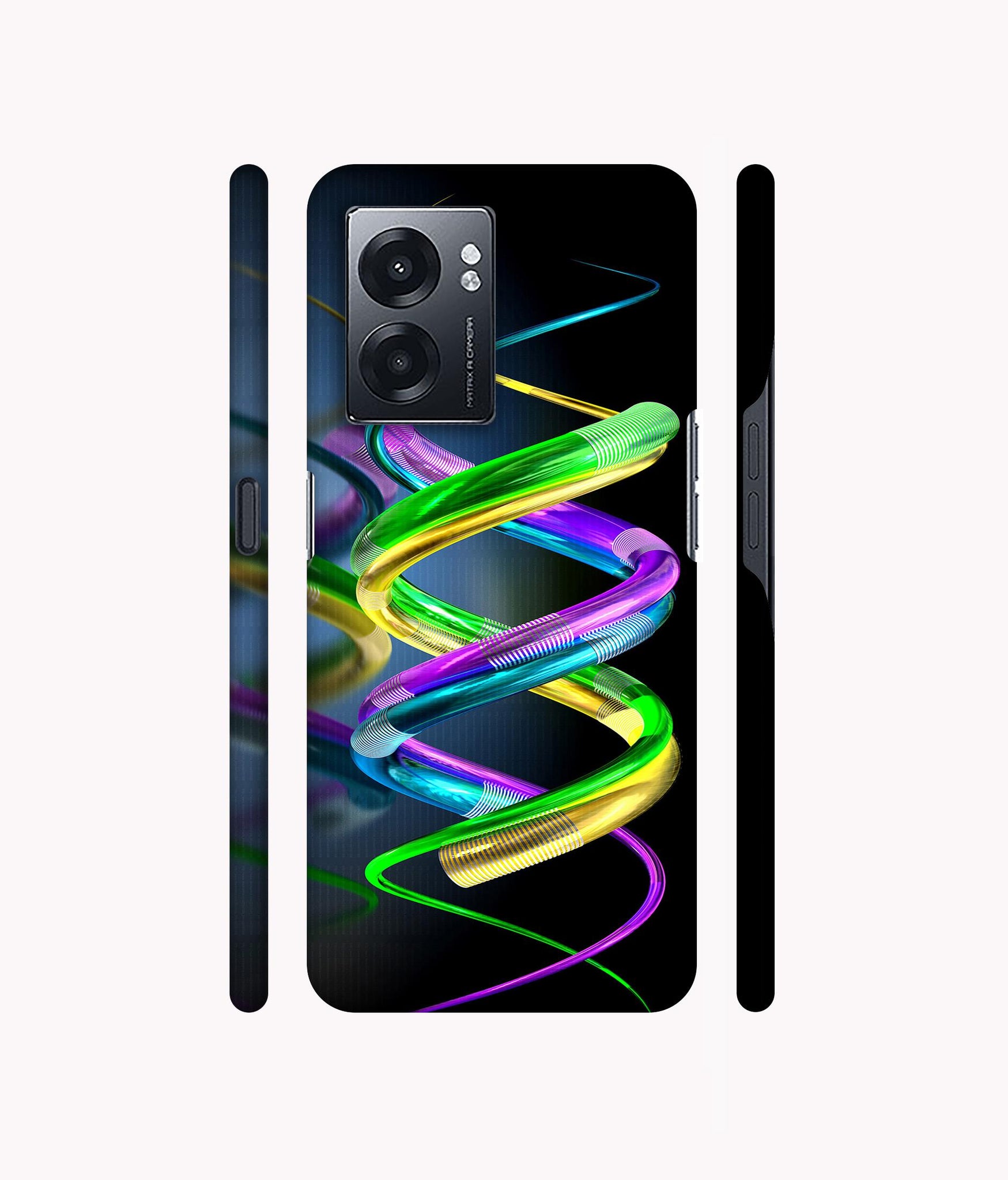 3D Spiral Designer Hard Back Cover for Realme Narzo 50 5G / Oppo K10 5G / Oppo A57 5G