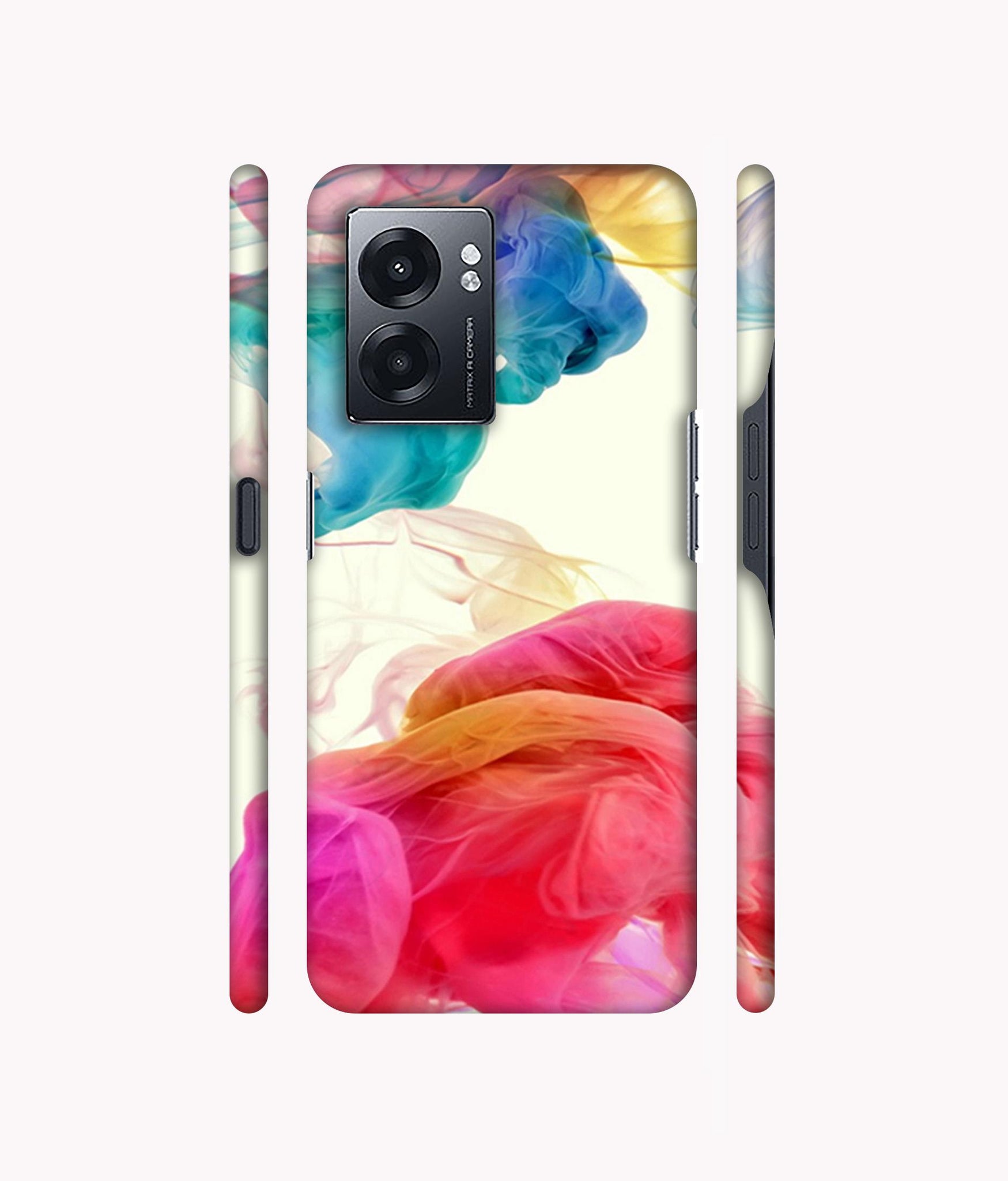 Colored Smoke Designer Hard Back Cover for Realme Narzo 50 5G / Oppo K10 5G / Oppo A57 5G