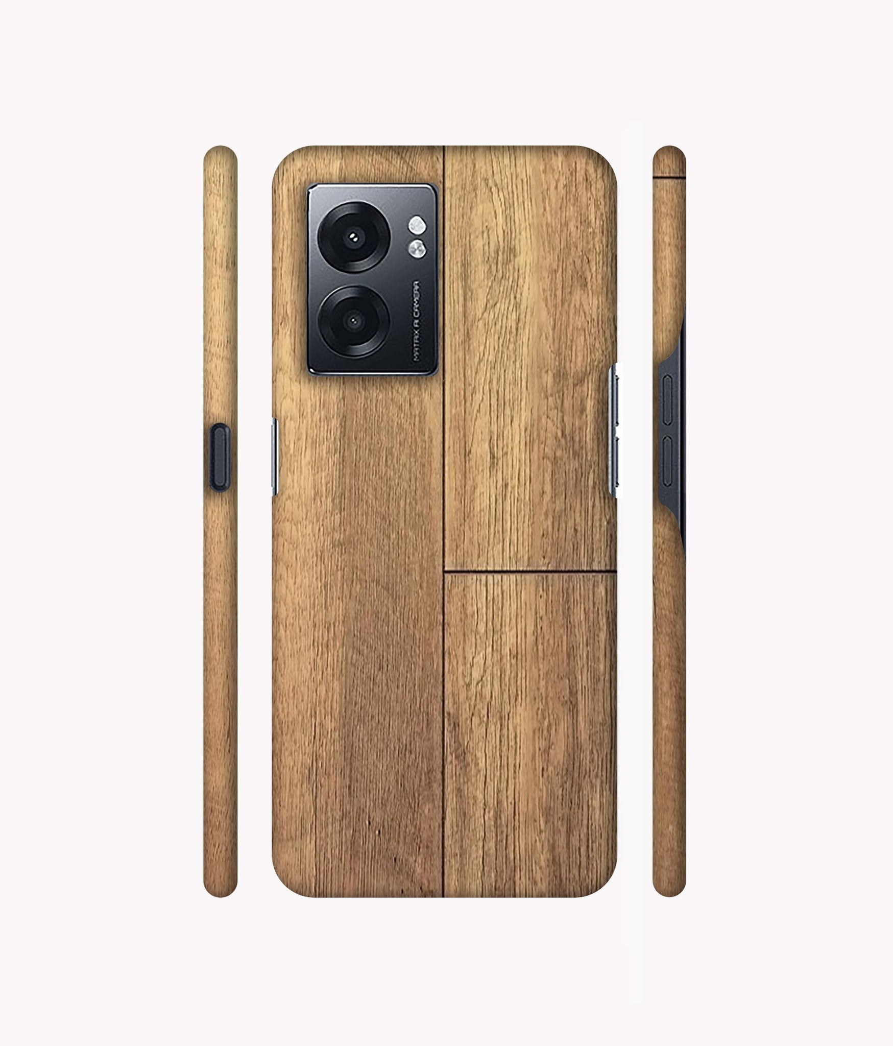 Wood Stretcher Designer Hard Back Cover for Realme Narzo 50 5G / Oppo K10 5G / Oppo A57 5G