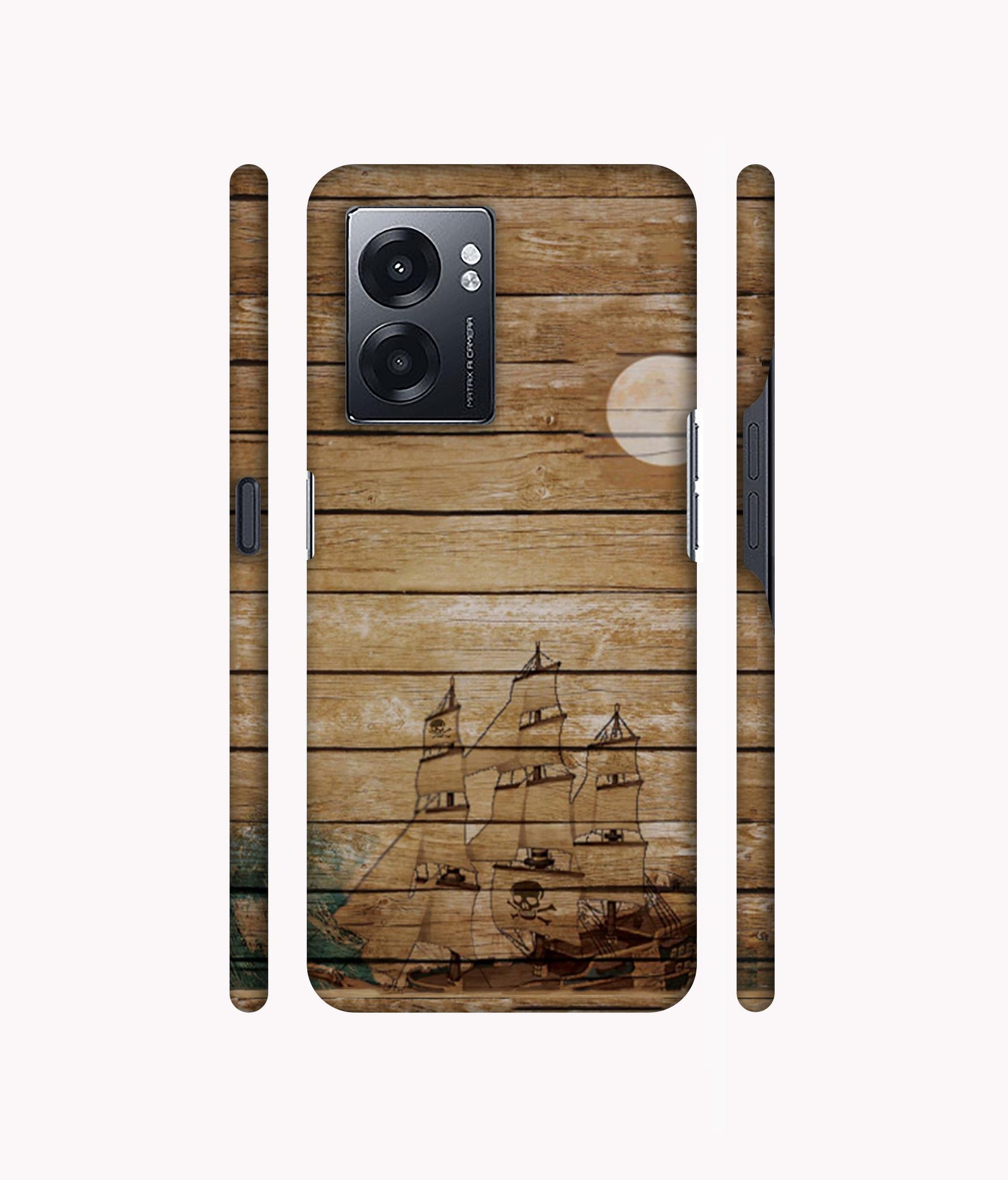 Wooden Pattern Designer Hard Back Cover for Realme Narzo 50 5G / Oppo K10 5G / Oppo A57 5G