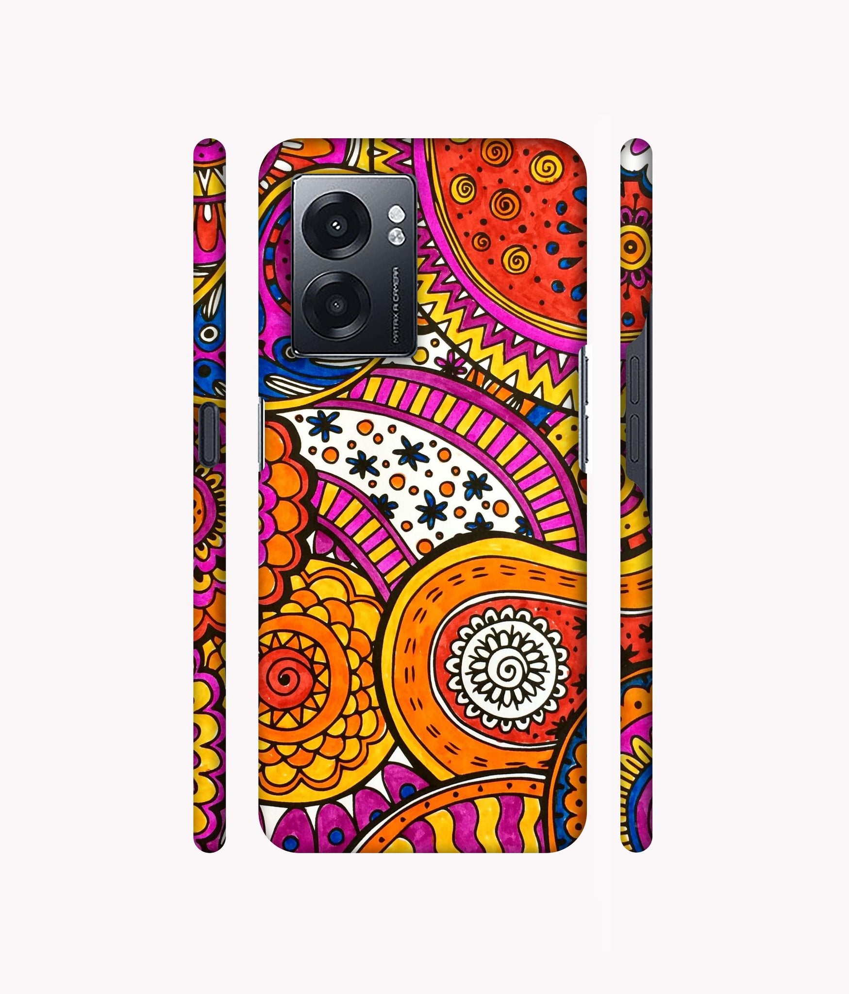 Rangoli Paisley Art Designer Hard Back Cover for Realme Narzo 50 5G / Oppo K10 5G / Oppo A57 5G