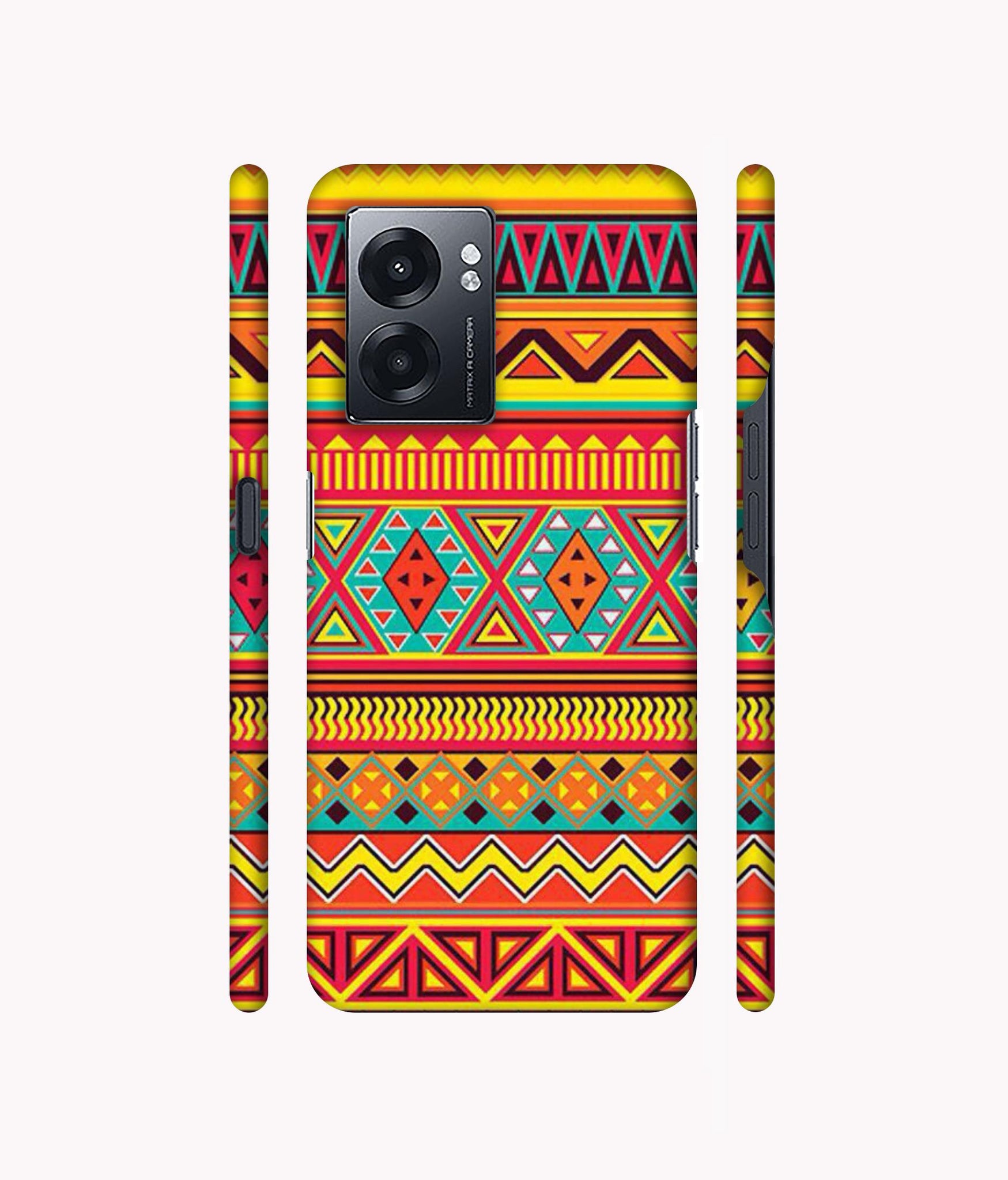 Artistic Rangoli Designer Hard Back Cover for Realme Narzo 50 5G / Oppo K10 5G / Oppo A57 5G
