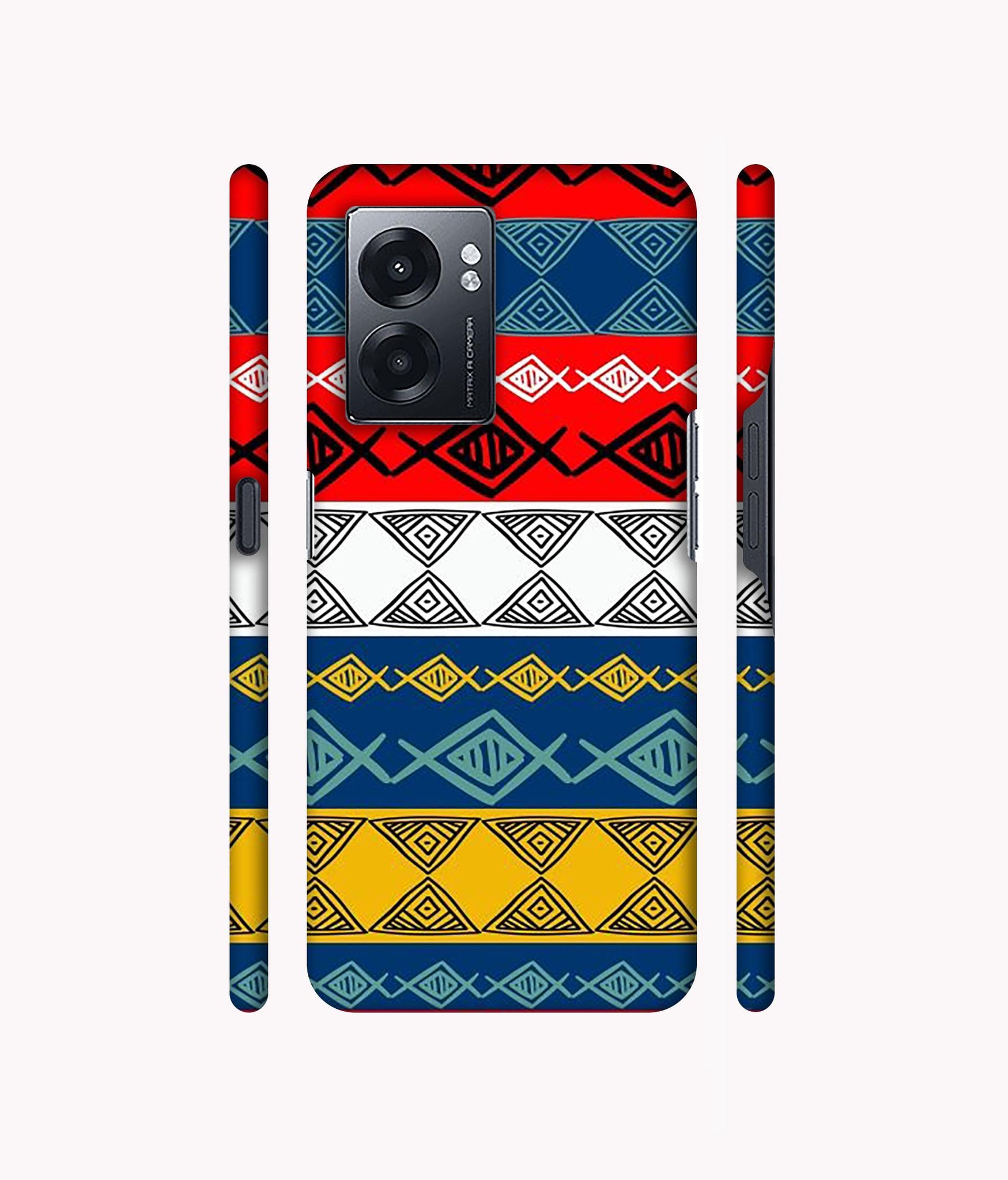 Colorful Hand Made Rangoli Art Designer Hard Back Cover for Realme Narzo 50 5G / Oppo K10 5G / Oppo A57 5G