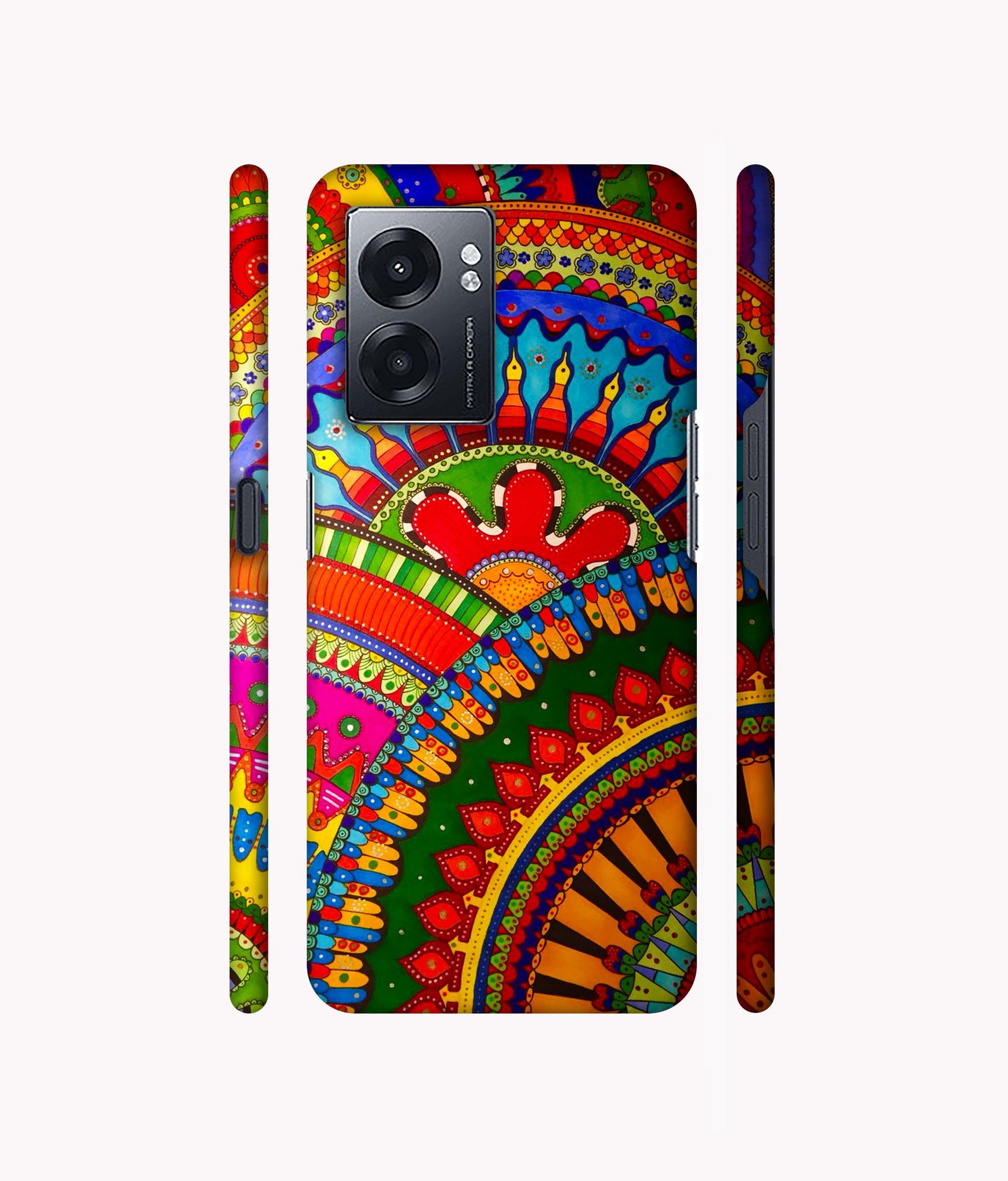Rajasthani Rangoli Art Designer Hard Back Cover for Realme Narzo 50 5G / Oppo K10 5G / Oppo A57 5G