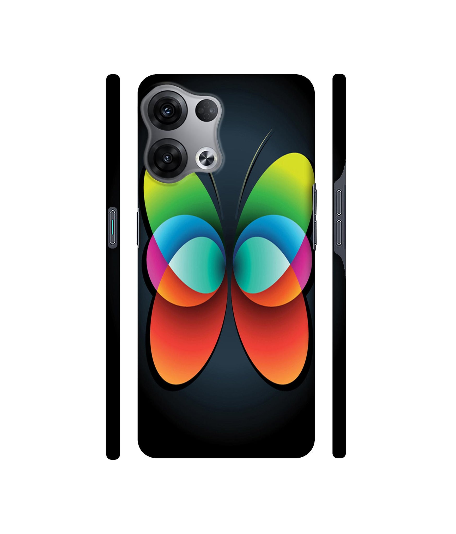 Colourfull Butterfly Designer Hard Back Cover for Oppo Reno8 5G