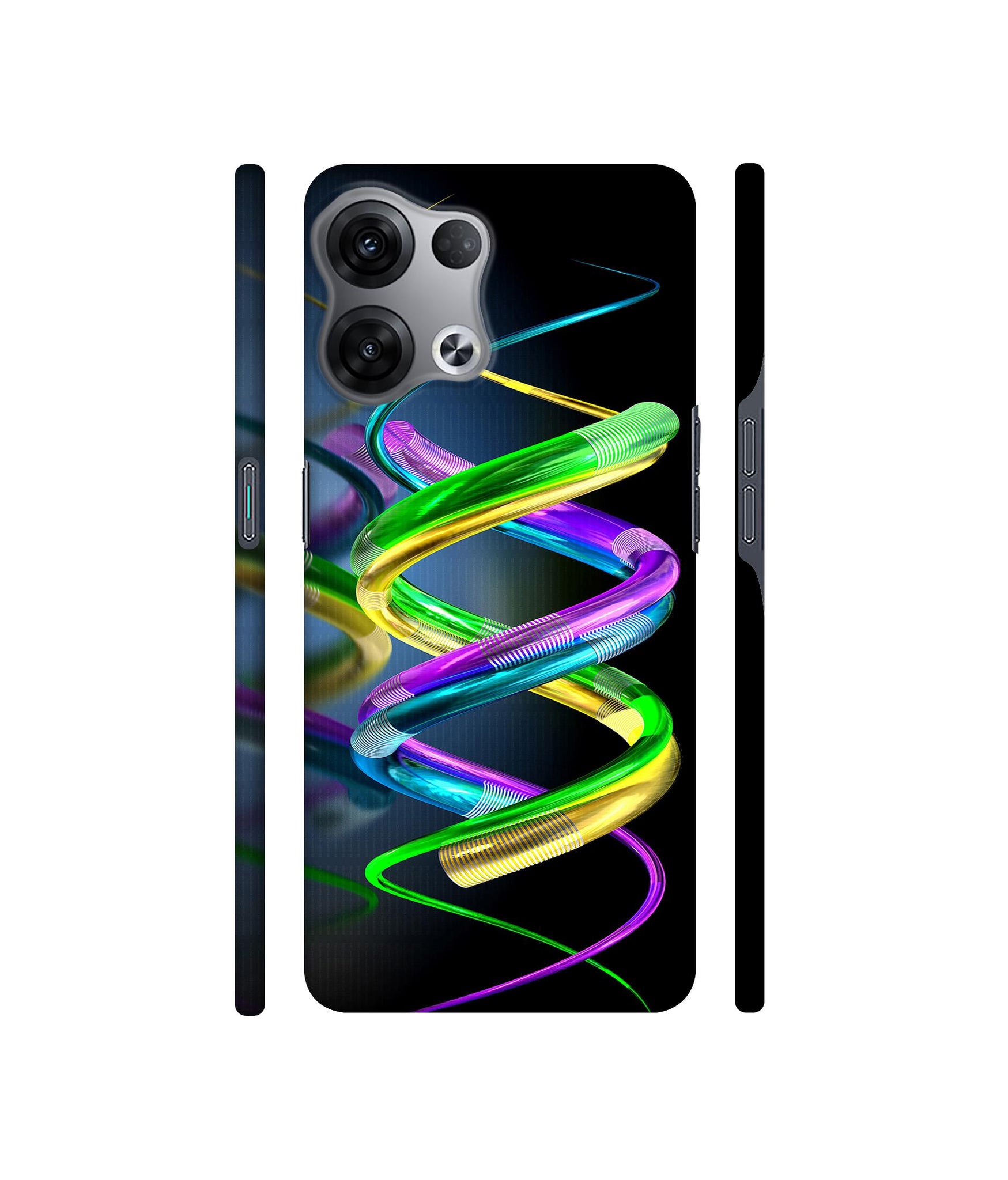 3D Spiral Designer Hard Back Cover for Oppo Reno8 5G