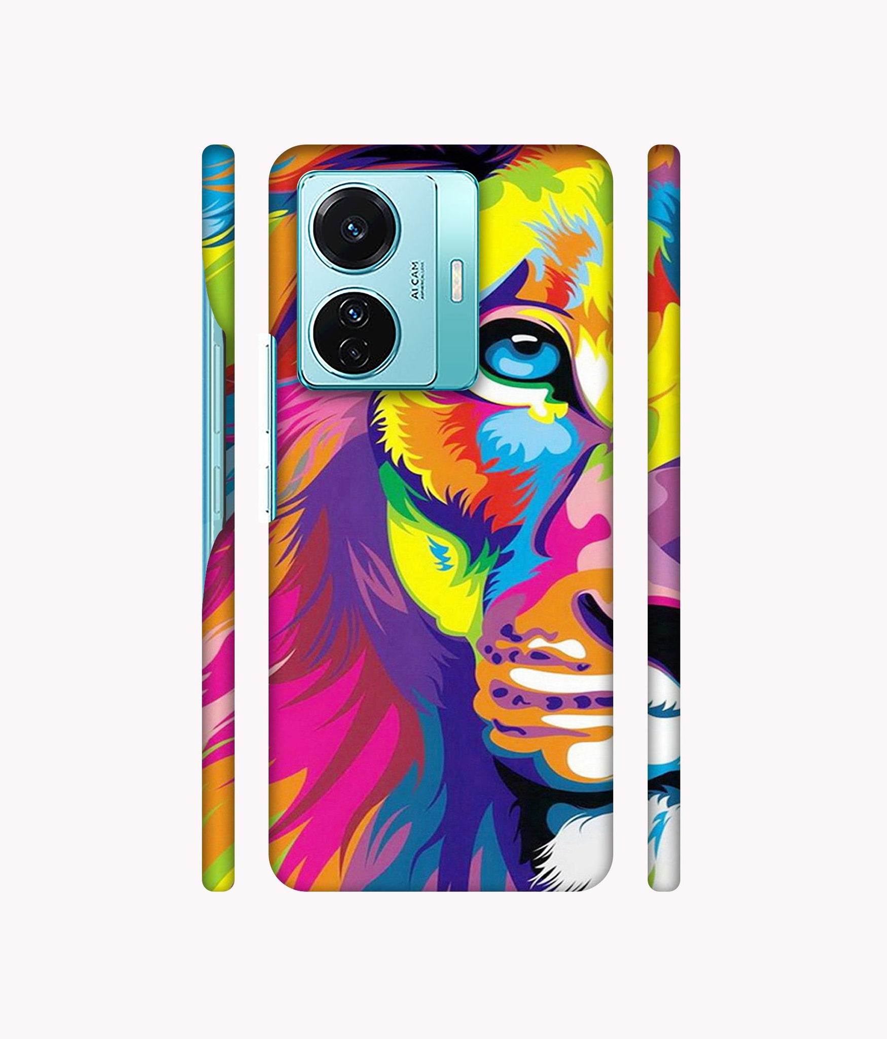 Lion Designer Hard Back Cover for Vivo T1 Pro 5G