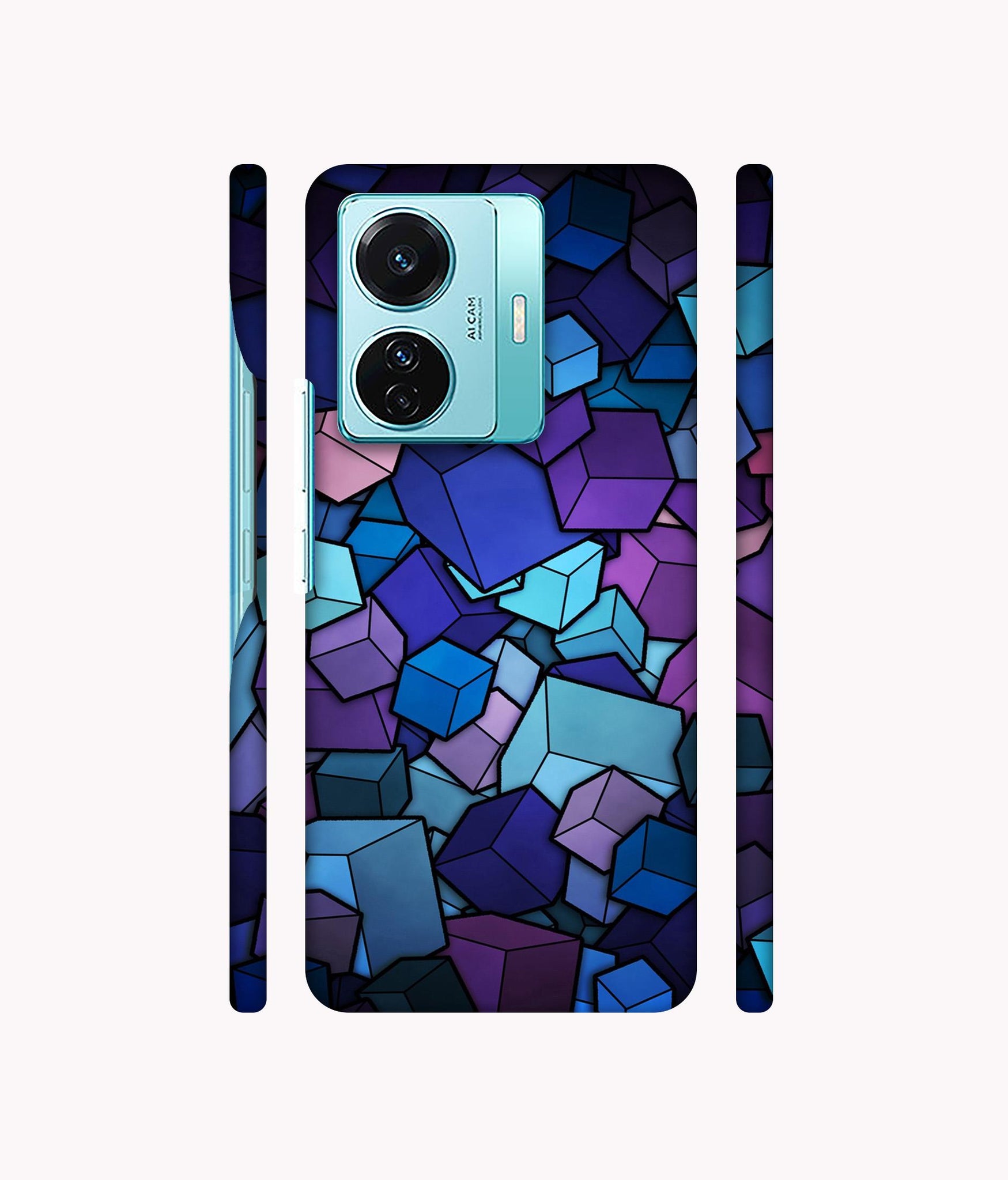 Color Box Designer Hard Back Cover for Vivo T1 Pro 5G