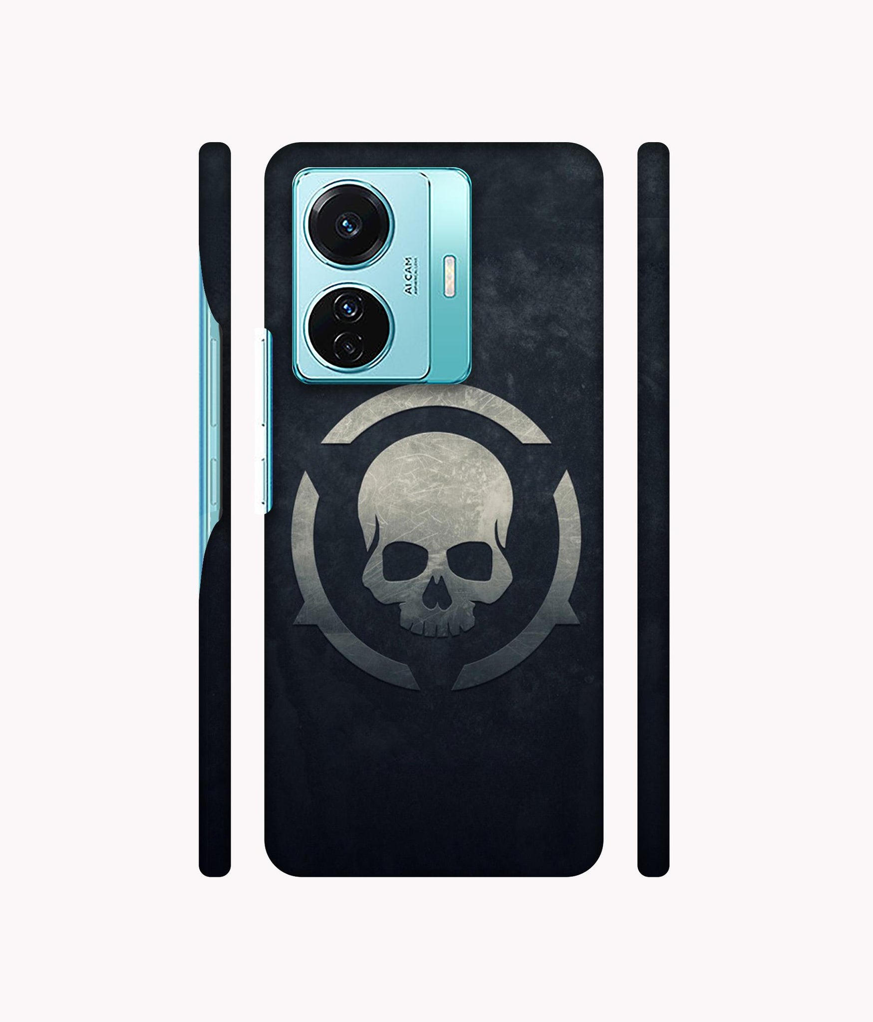 Skull Pattern Print Designer Hard Back Cover for Vivo T1 Pro 5G