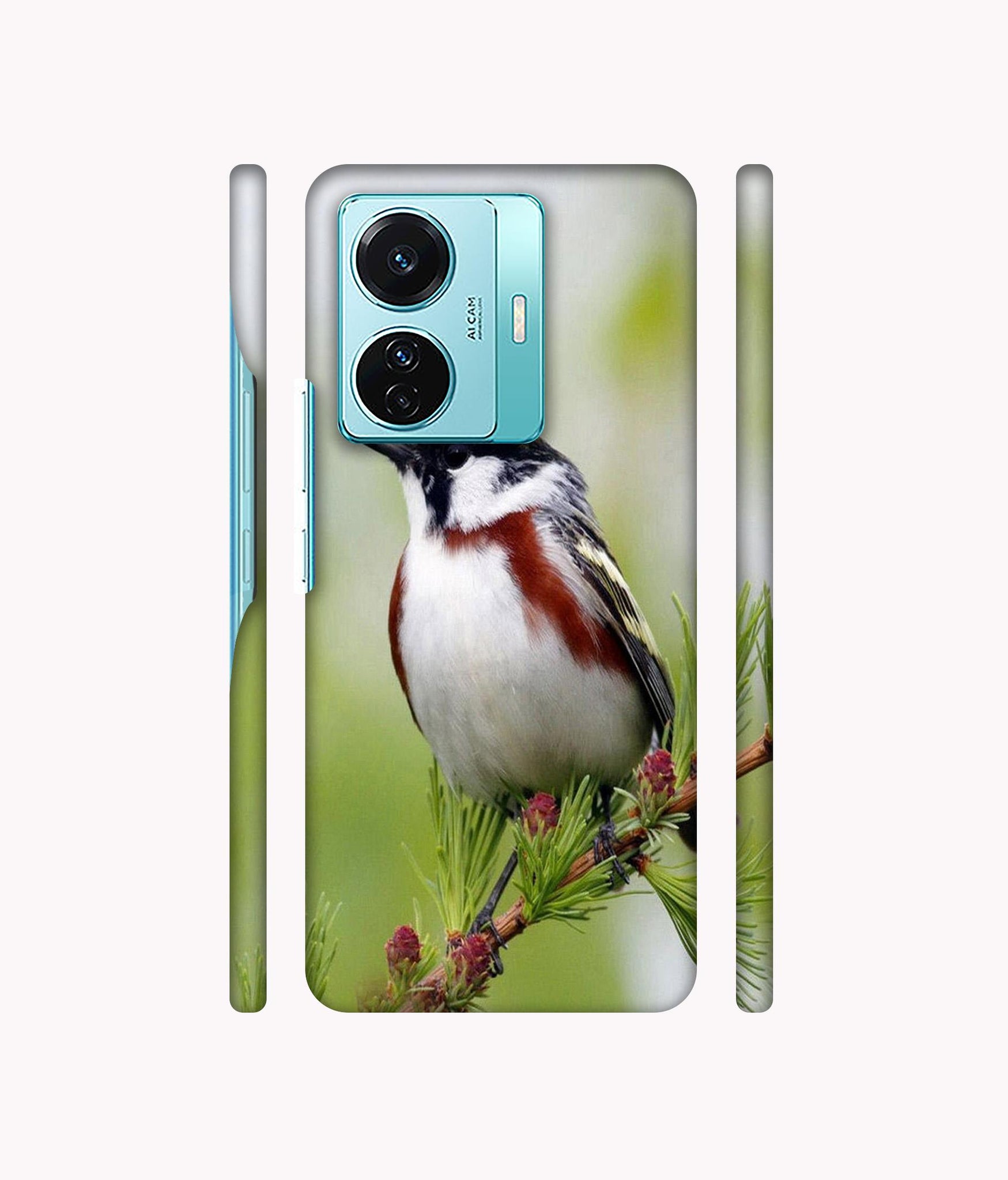 Bird Pattern Designer Hard Back Cover for Vivo T1 Pro 5G
