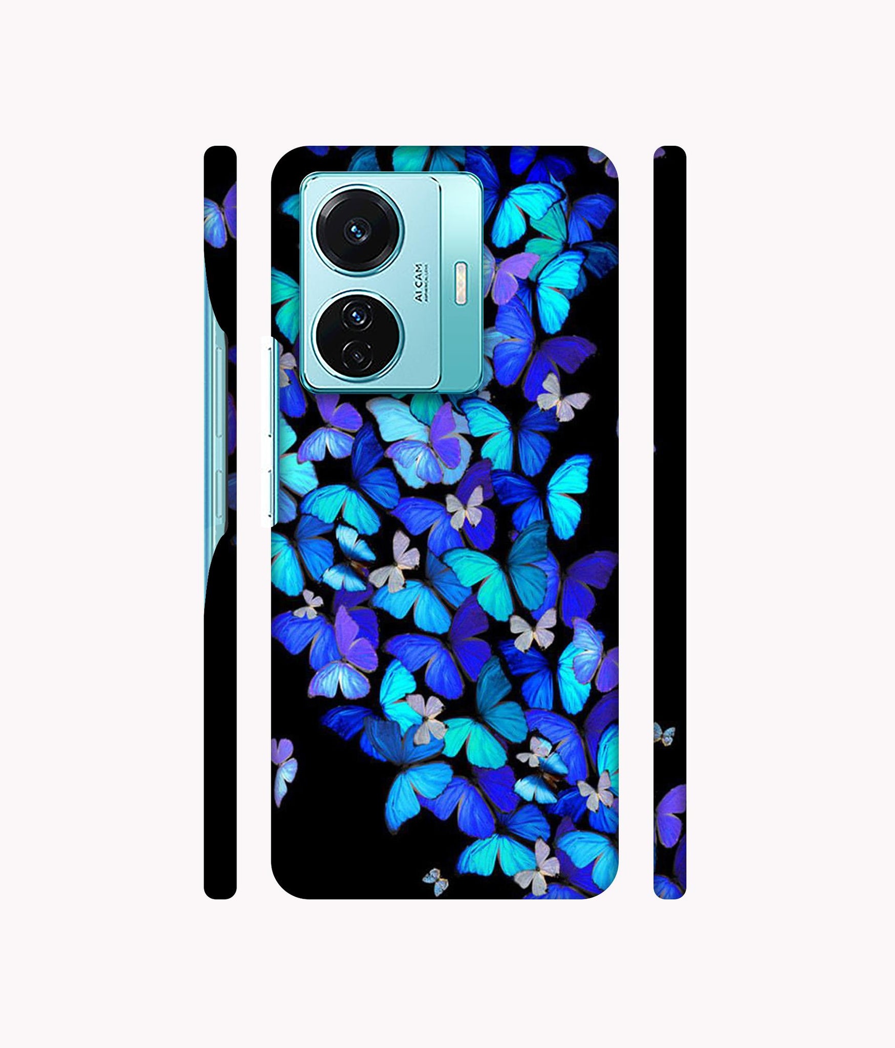 Butterfly Pattern Designer Hard Back Cover for Vivo T1 Pro 5G
