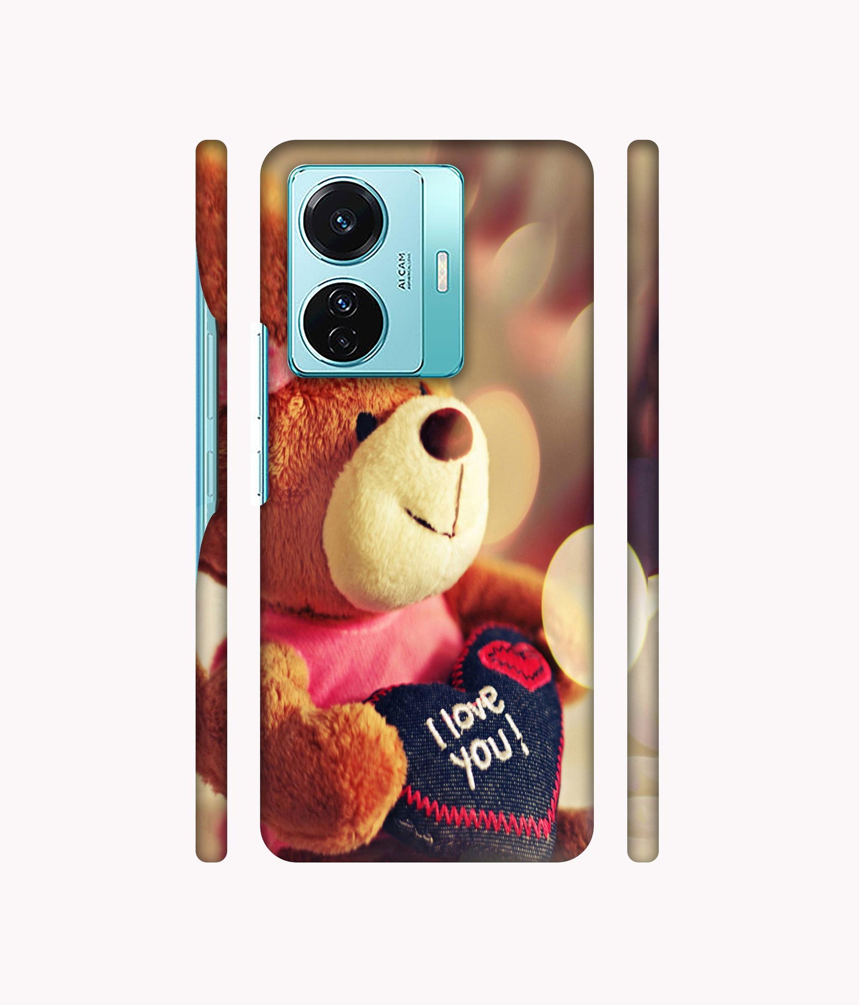 Teddy Bear Designer Hard Back Cover for Vivo T1 Pro 5G