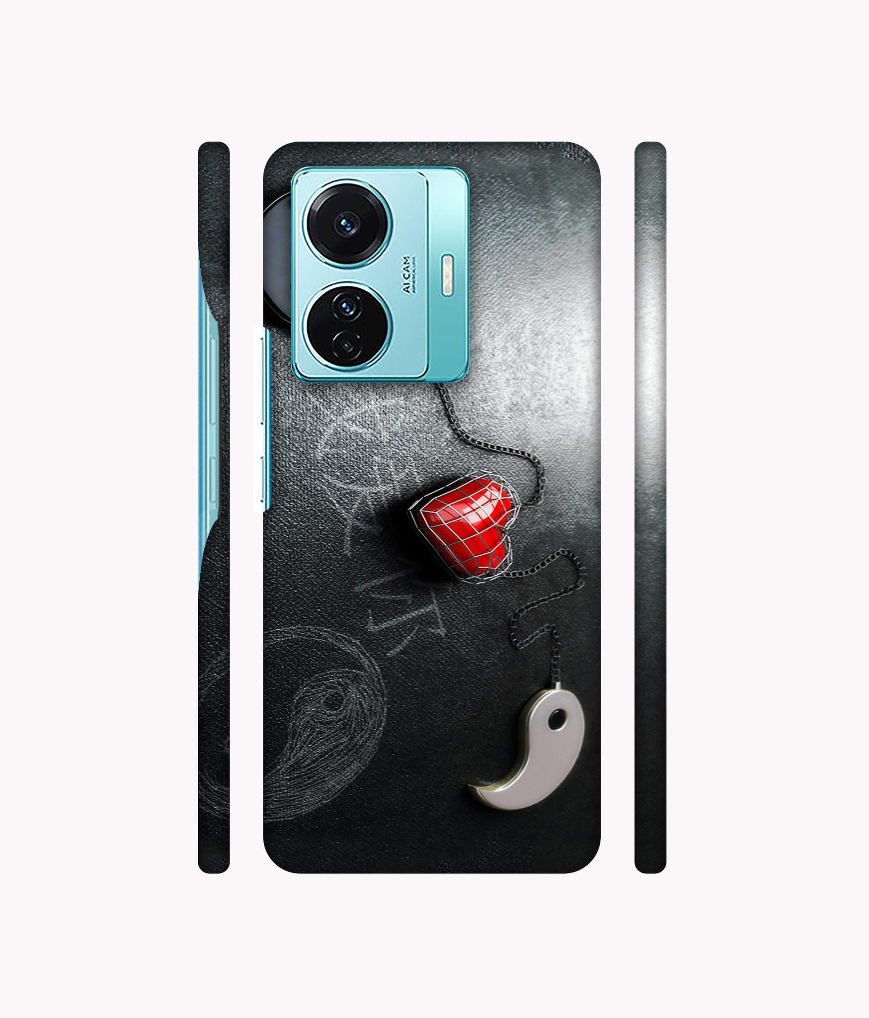 Chinnese Yin and Yang Designer Hard Back Cover for Vivo T1 Pro 5G
