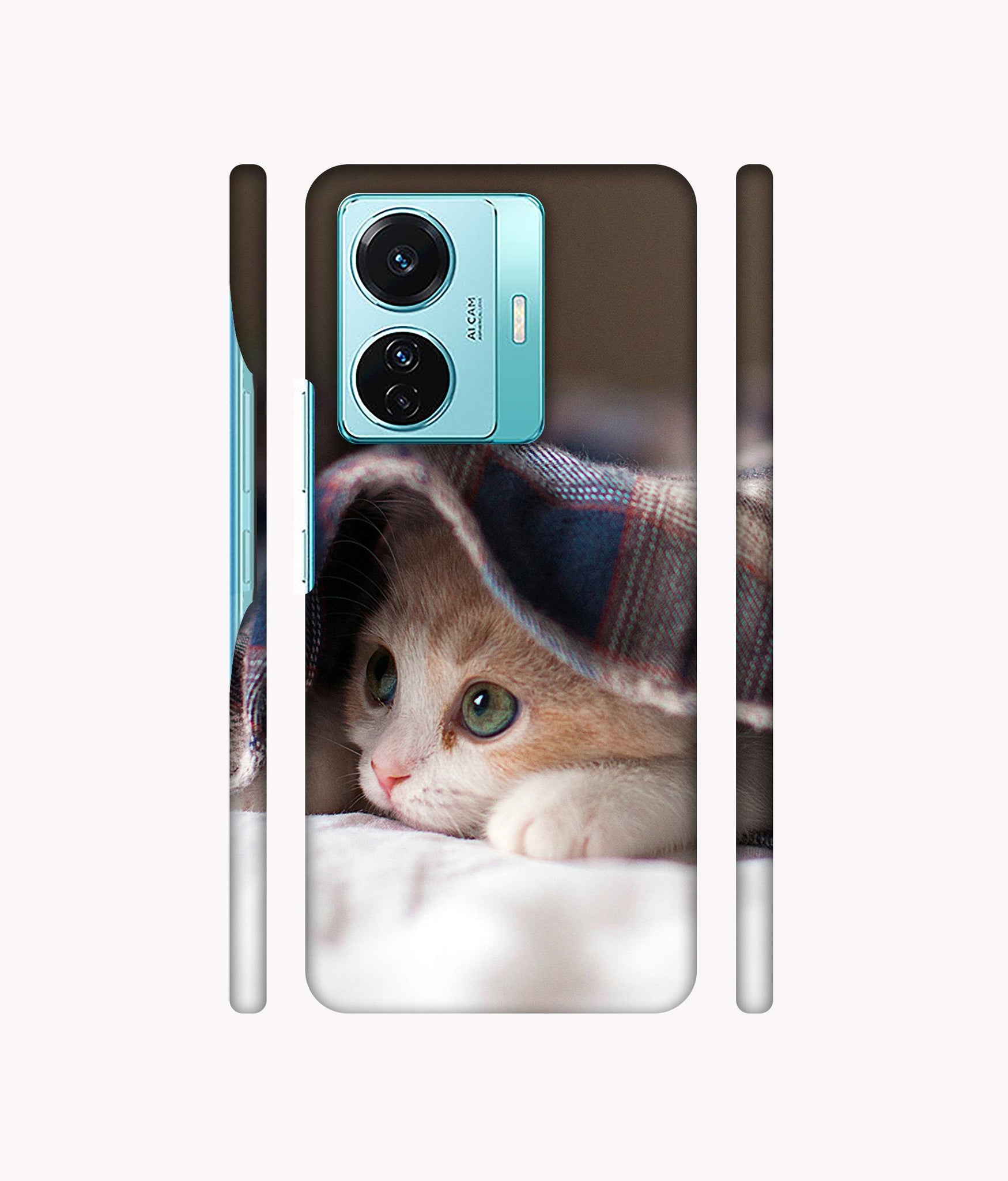 Sleepy Kitten Designer Hard Back Cover for Vivo T1 Pro 5G