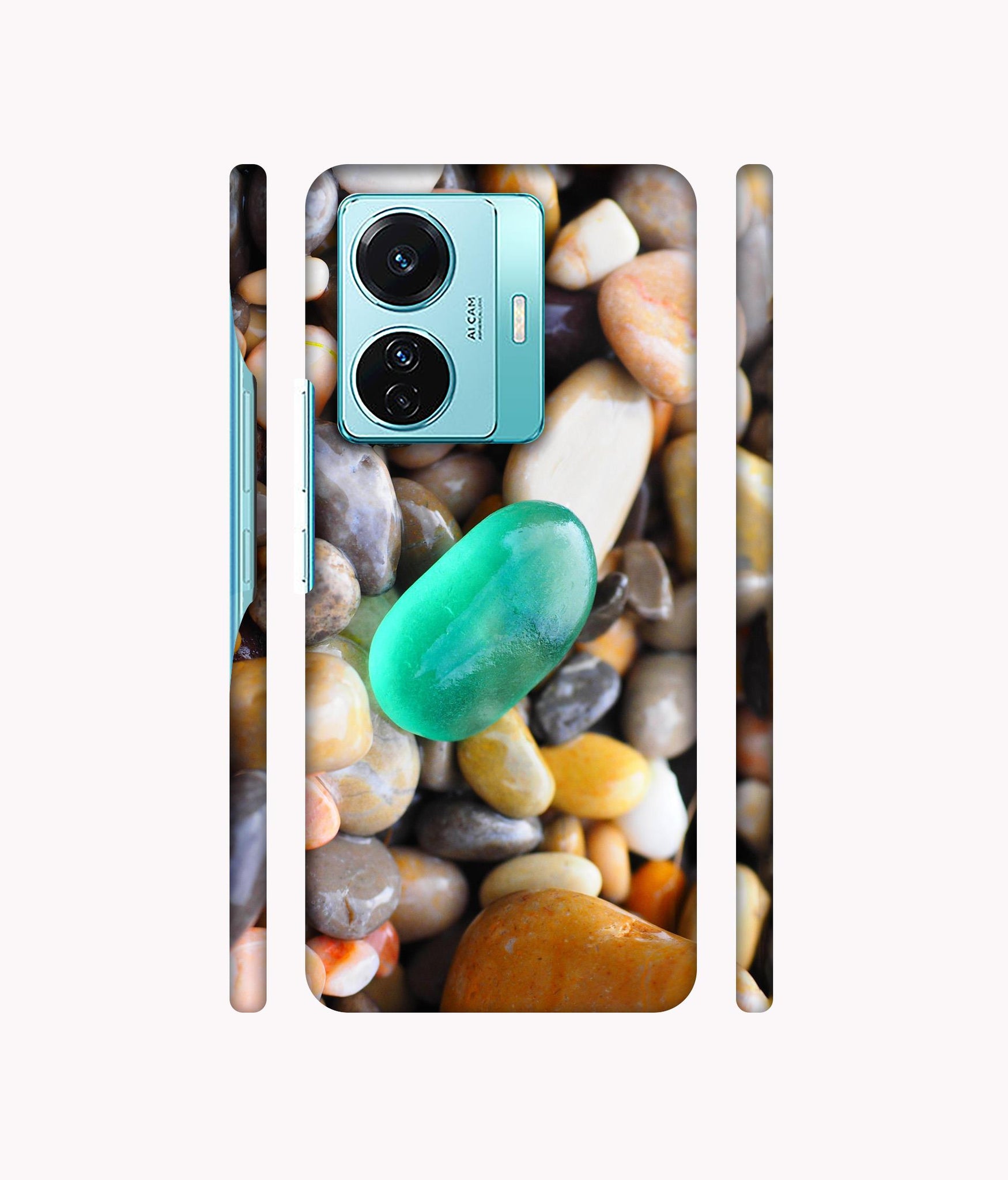 Sea Stones Designer Hard Back Cover for Vivo T1 Pro 5G