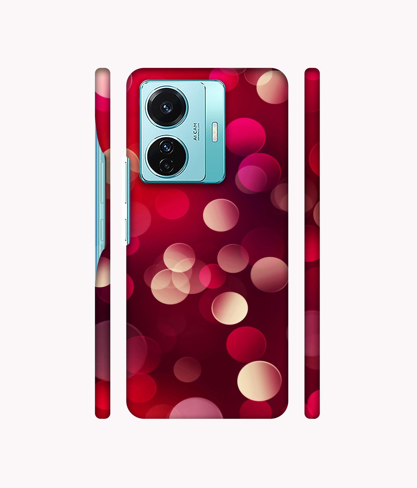 3D Circles Designer Hard Back Cover for Vivo T1 Pro 5G