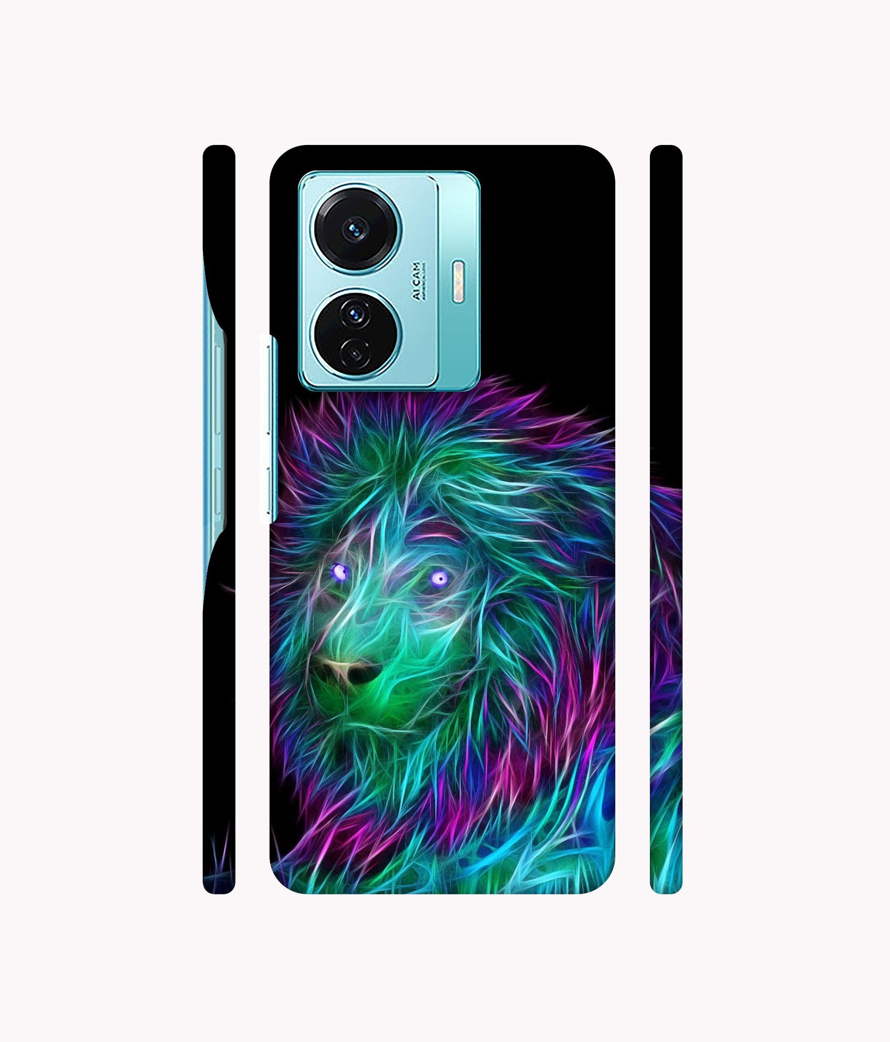 3D Lion Designer Hard Back Cover for Vivo T1 Pro 5G