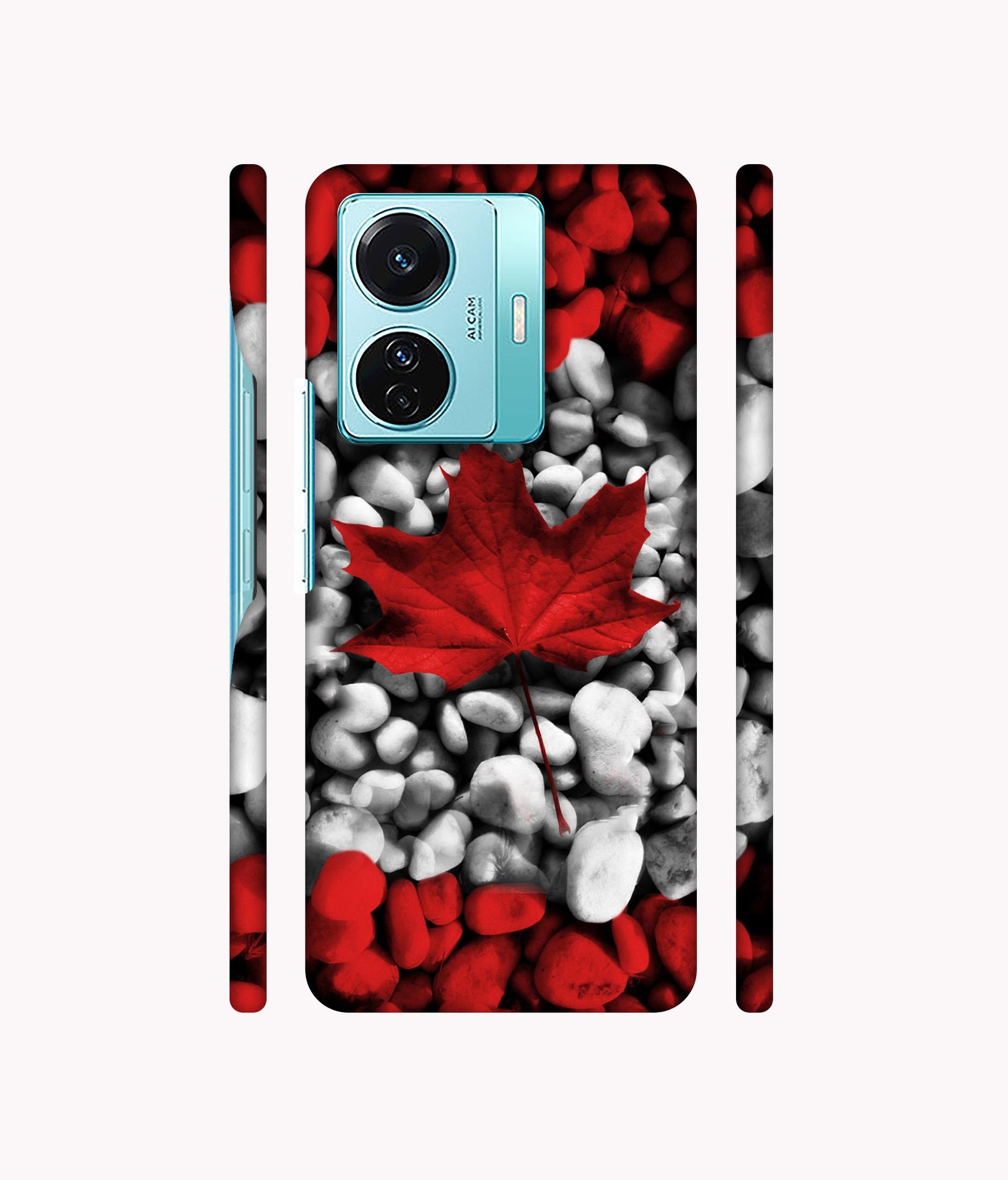 Canada Leaves Flag Designer Hard Back Cover for Vivo T1 Pro 5G