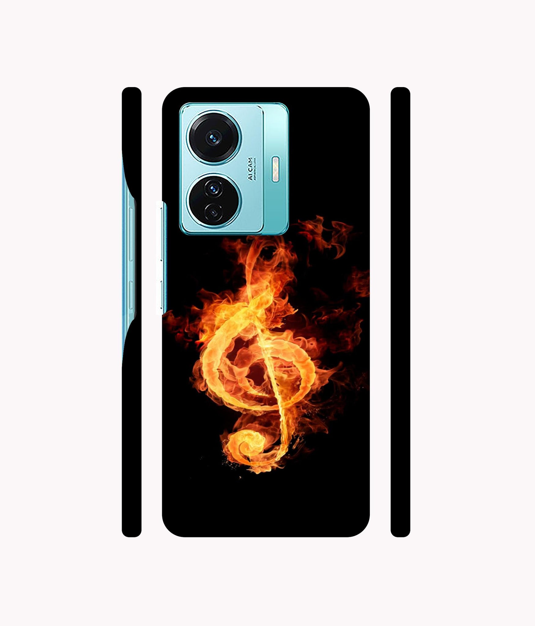 Fire Note Designer Hard Back Cover for Vivo T1 Pro 5G