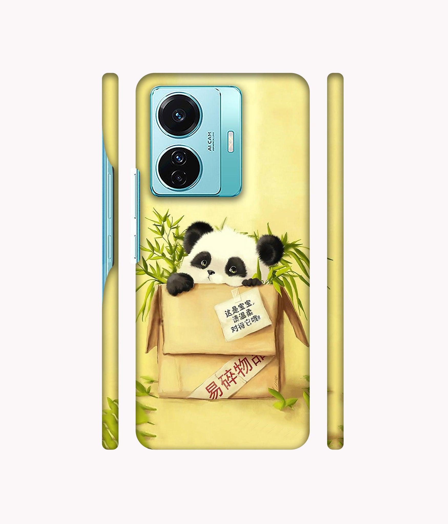 Panda In Box Designer Hard Back Cover for Vivo T1 Pro 5G