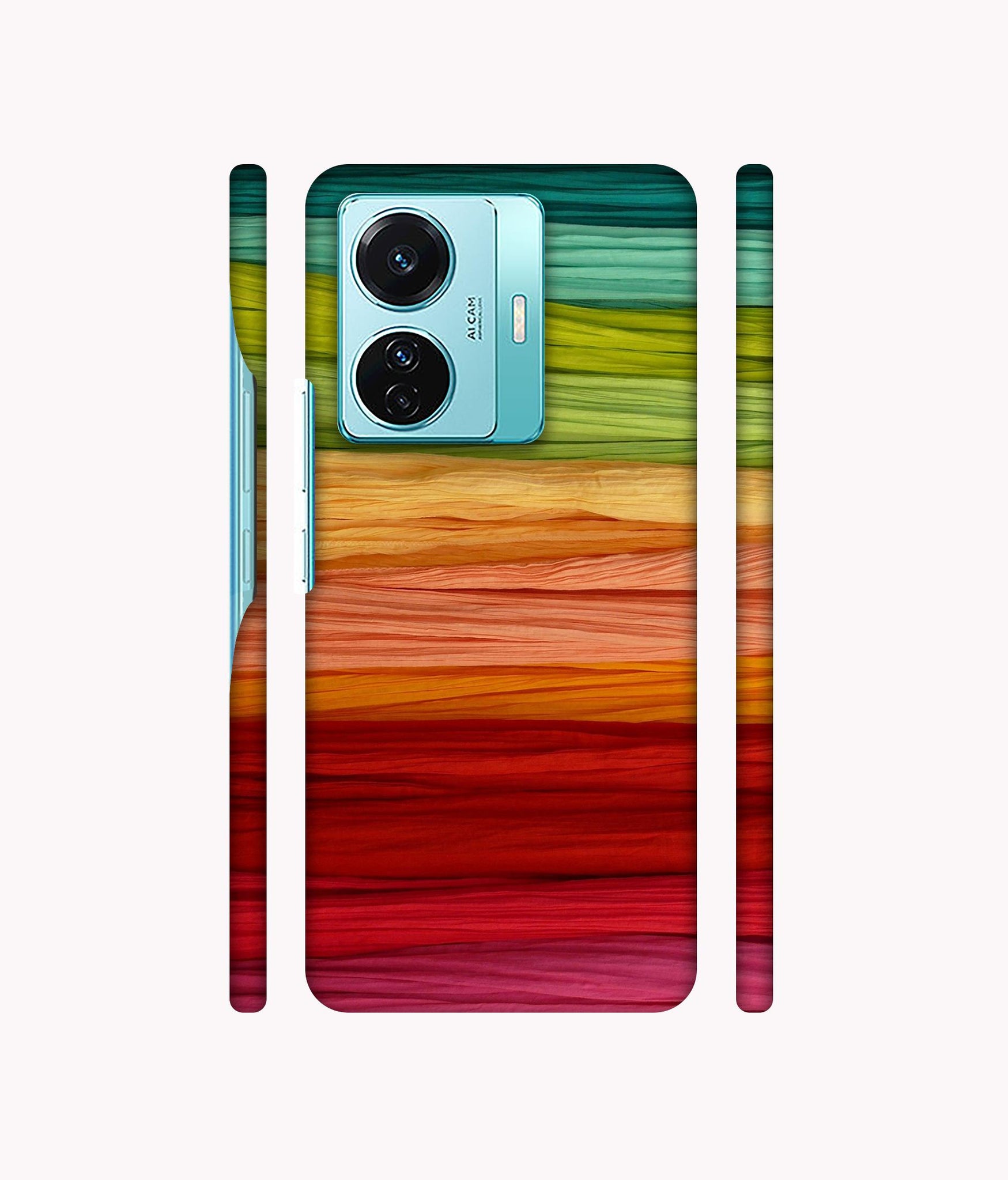 Colorful Thread Designer Hard Back Cover for Vivo T1 Pro 5G