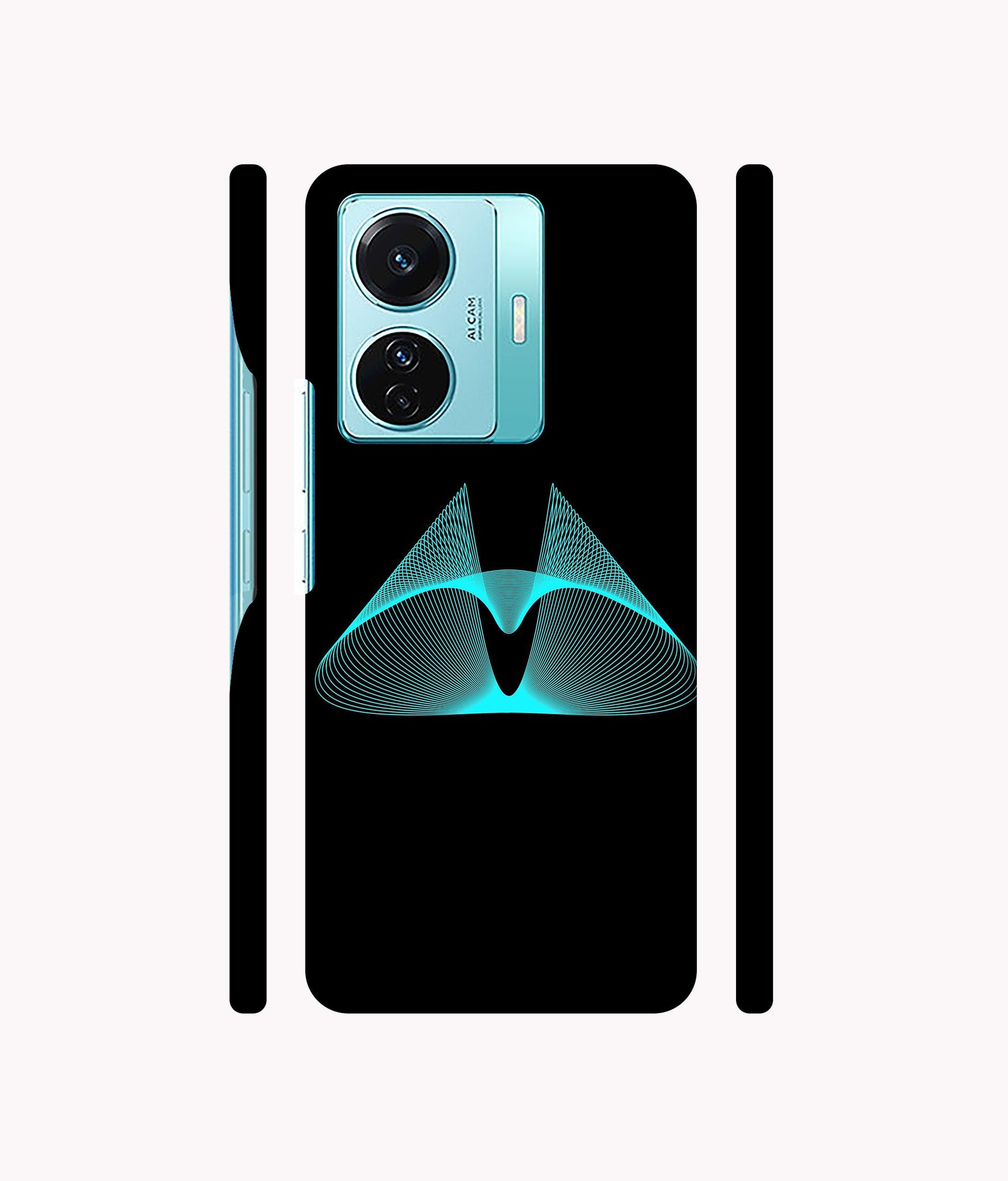 Mesh Shape Glitter Designer Hard Back Cover for Vivo T1 Pro 5G