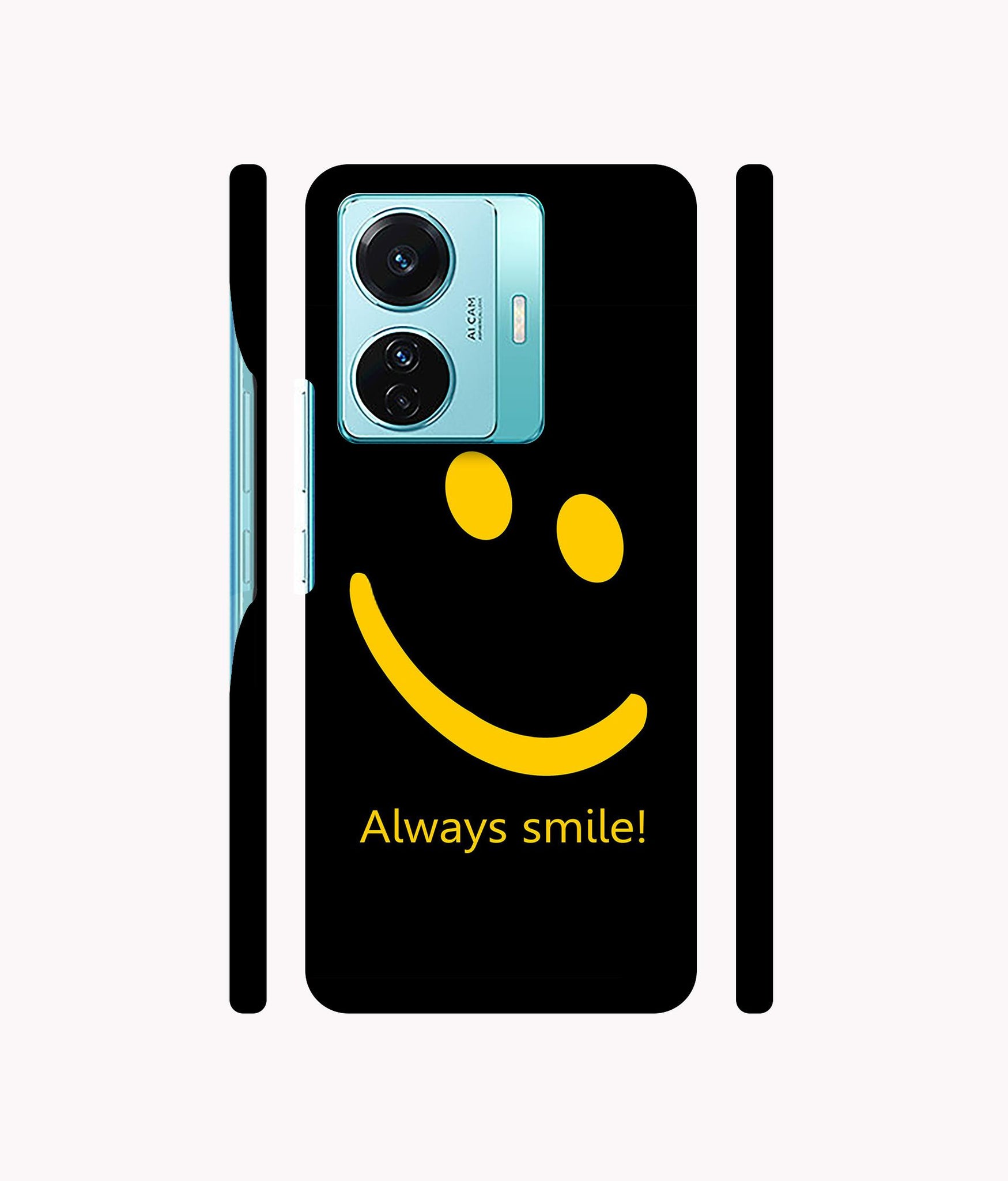 Always Smile Quote Designer Hard Back Cover for Vivo T1 Pro 5G