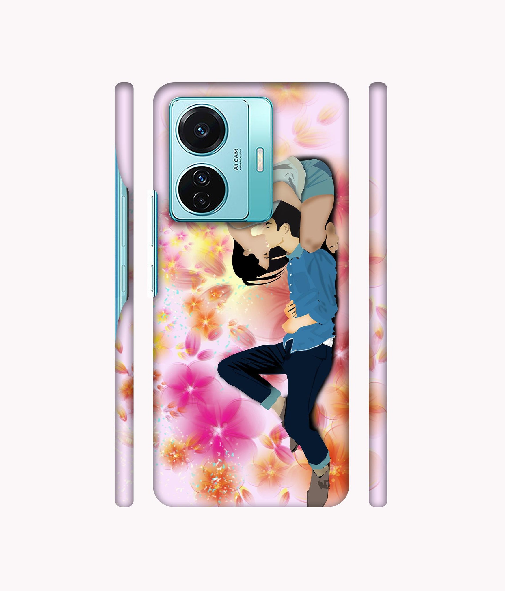 Couple Love Designer Hard Back Cover for Vivo T1 Pro 5G