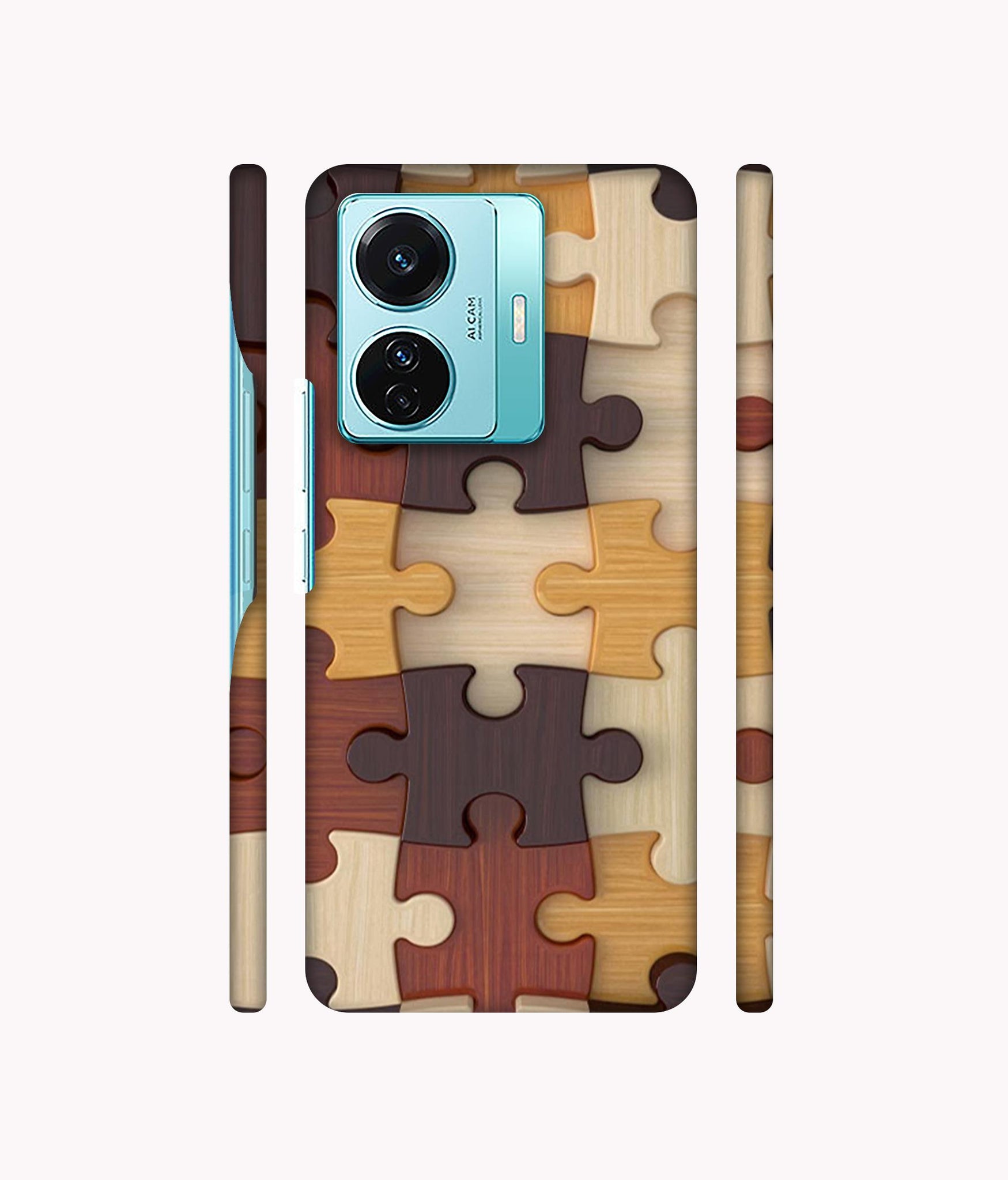 Puzzle Pattern Designer Hard Back Cover for Vivo T1 Pro 5G
