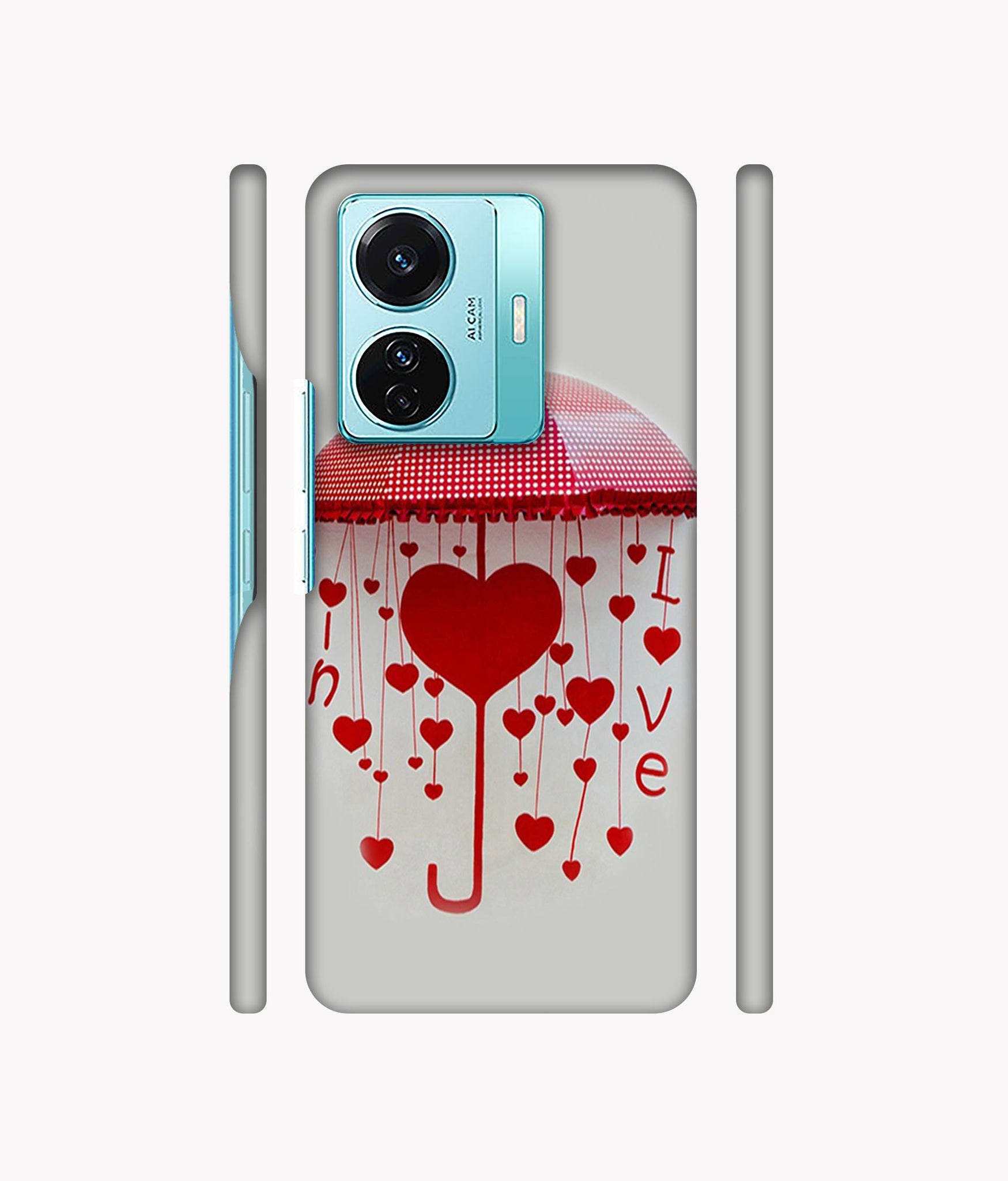 Love Heart Designer Hard Back Cover for Vivo T1 Pro 5G