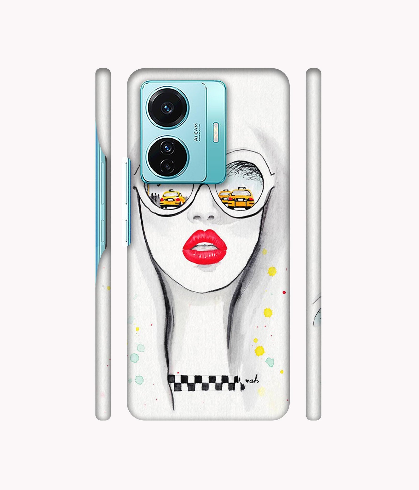 Girl Designer Hard Back Cover for Vivo T1 Pro 5G
