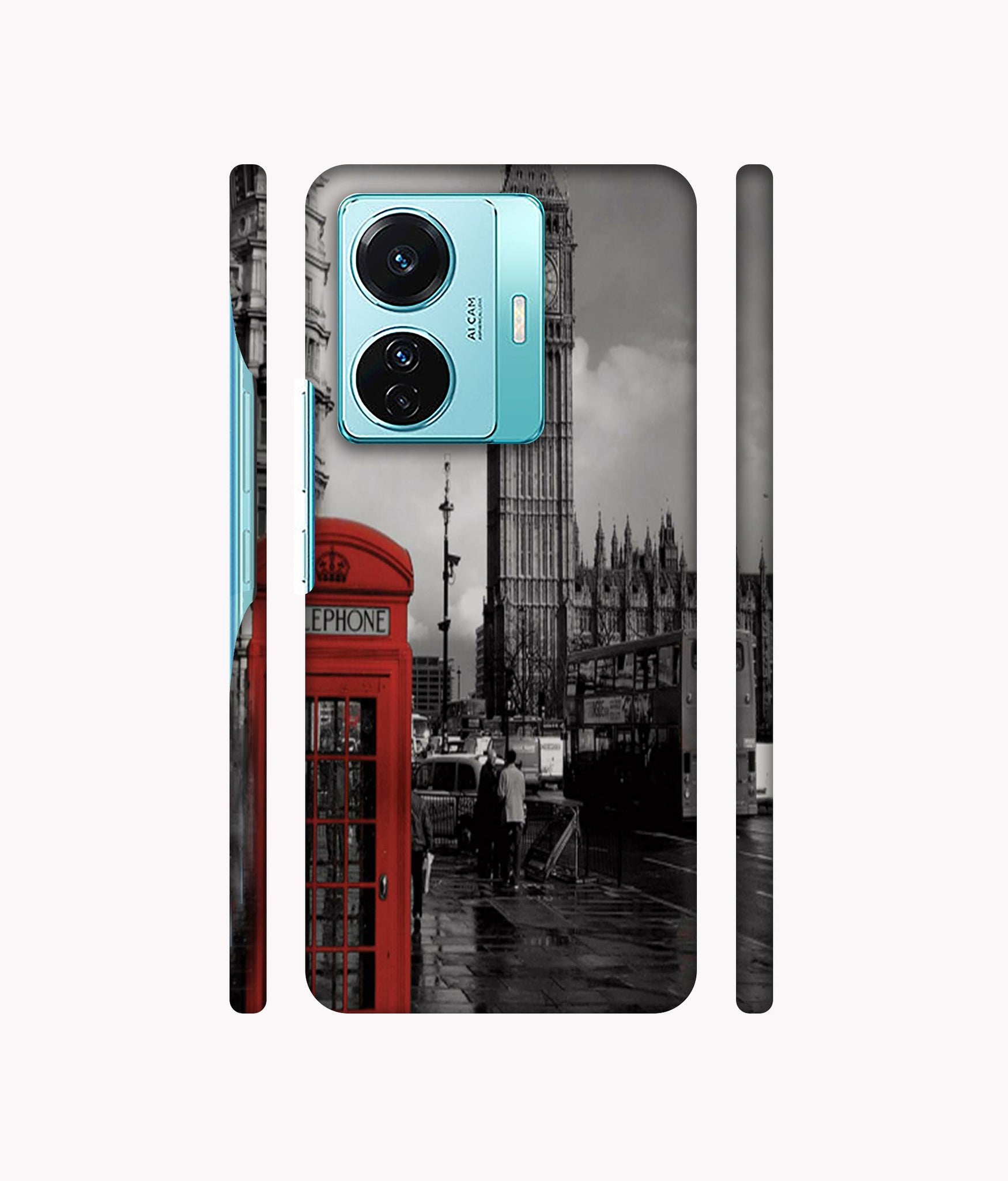 London Theme Designer Hard Back Cover for Vivo T1 Pro 5G