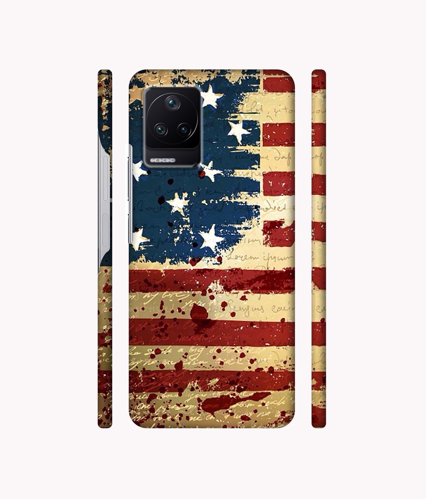 Colorful USA Flag Designer Hard Back Cover for Poco F4 5G / Mi Redmi K40S 5G