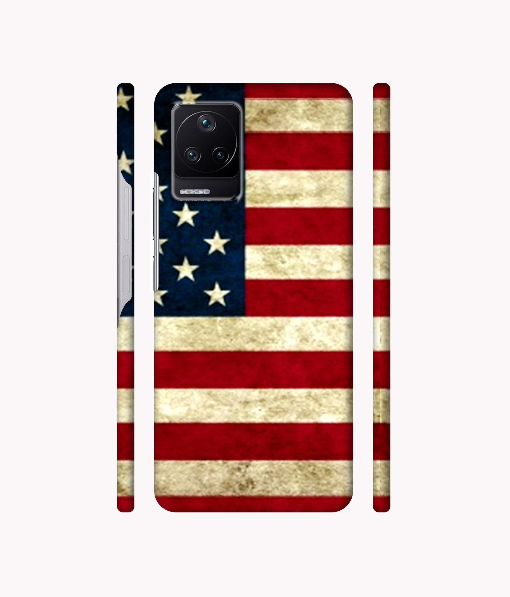 Multicoloured USA Flag Designer Hard Back Cover for Poco F4 5G / Mi Redmi K40S 5G