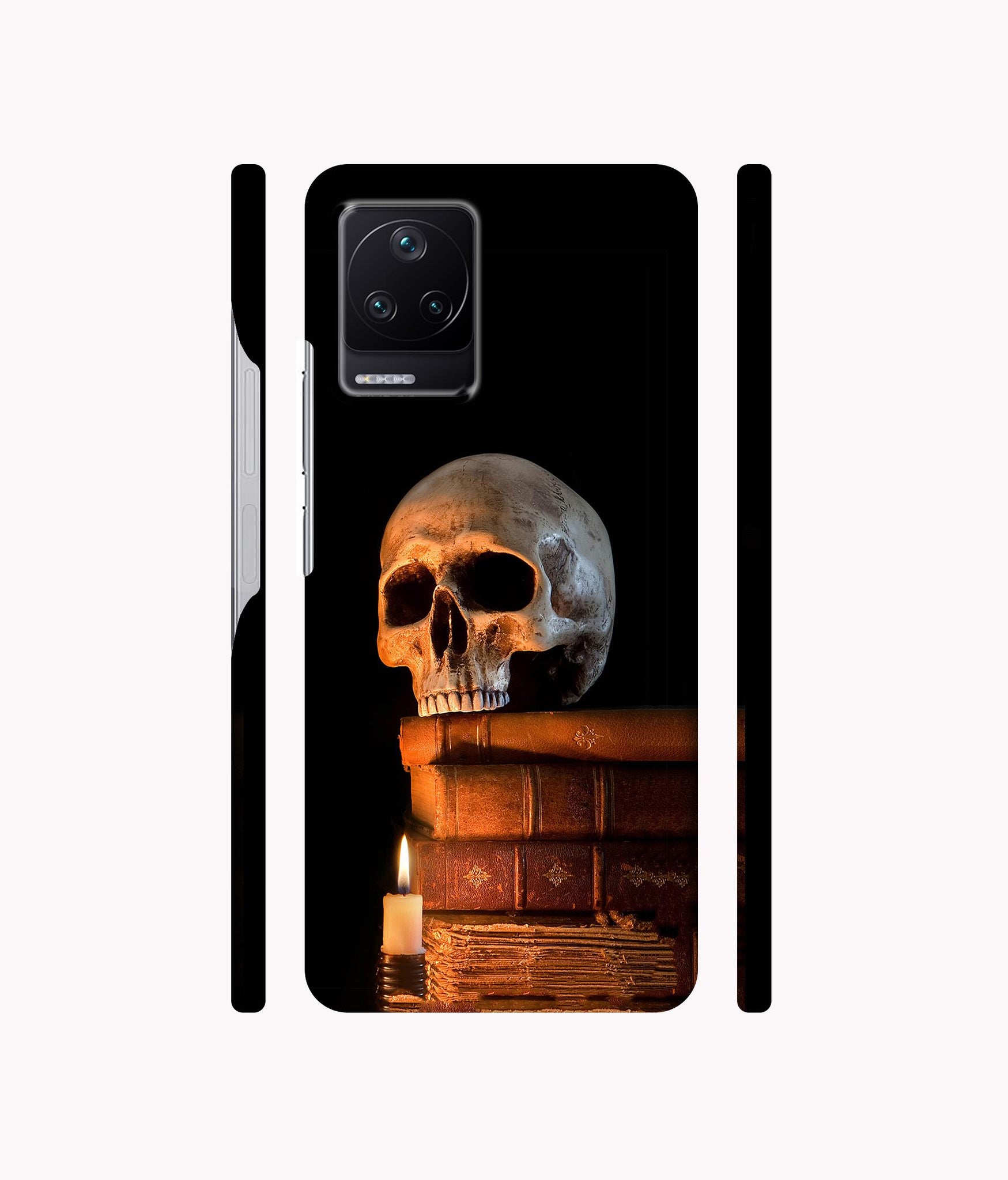 Skull Magic Candles Books Designer Hard Back Cover for Poco F4 5G / Mi Redmi K40S 5G