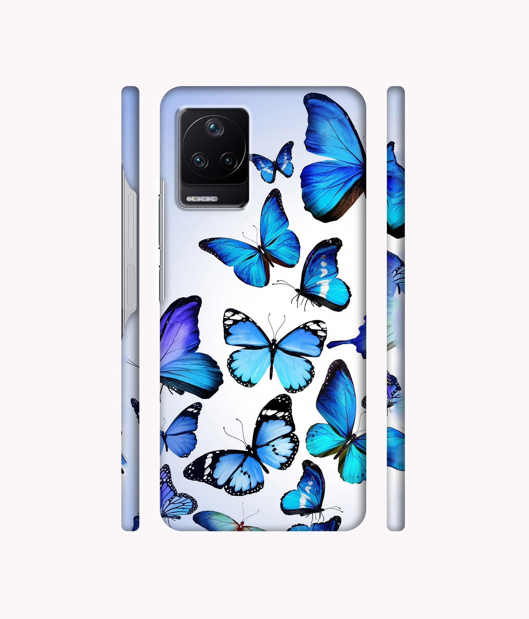 Colorful Flying Butterfly Designer Hard Back Cover for Poco F4 5G / Mi Redmi K40S 5G