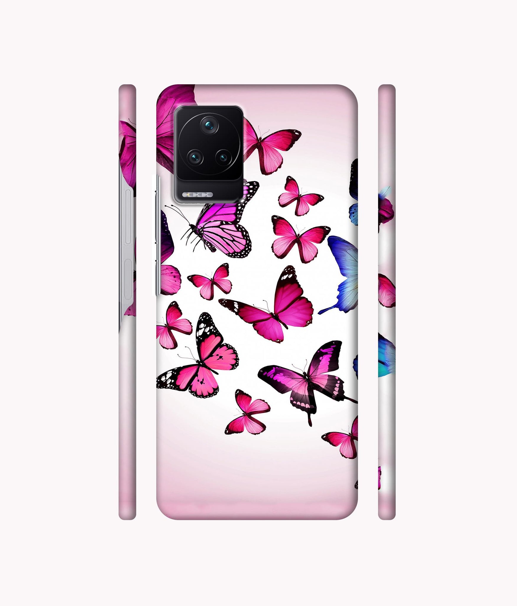 Flying Colorful Butterfly Designer Hard Back Cover for Poco F4 5G / Mi Redmi K40S 5G