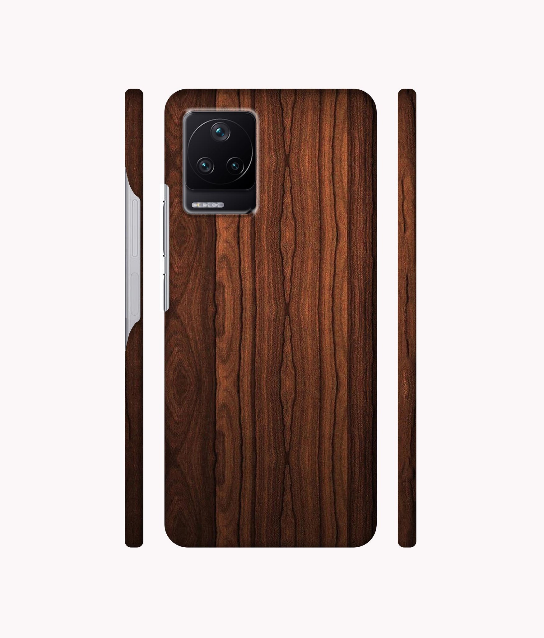 Brown Wooden Texture Designer Hard Back Cover for Poco F4 5G / Mi Redmi K40S 5G
