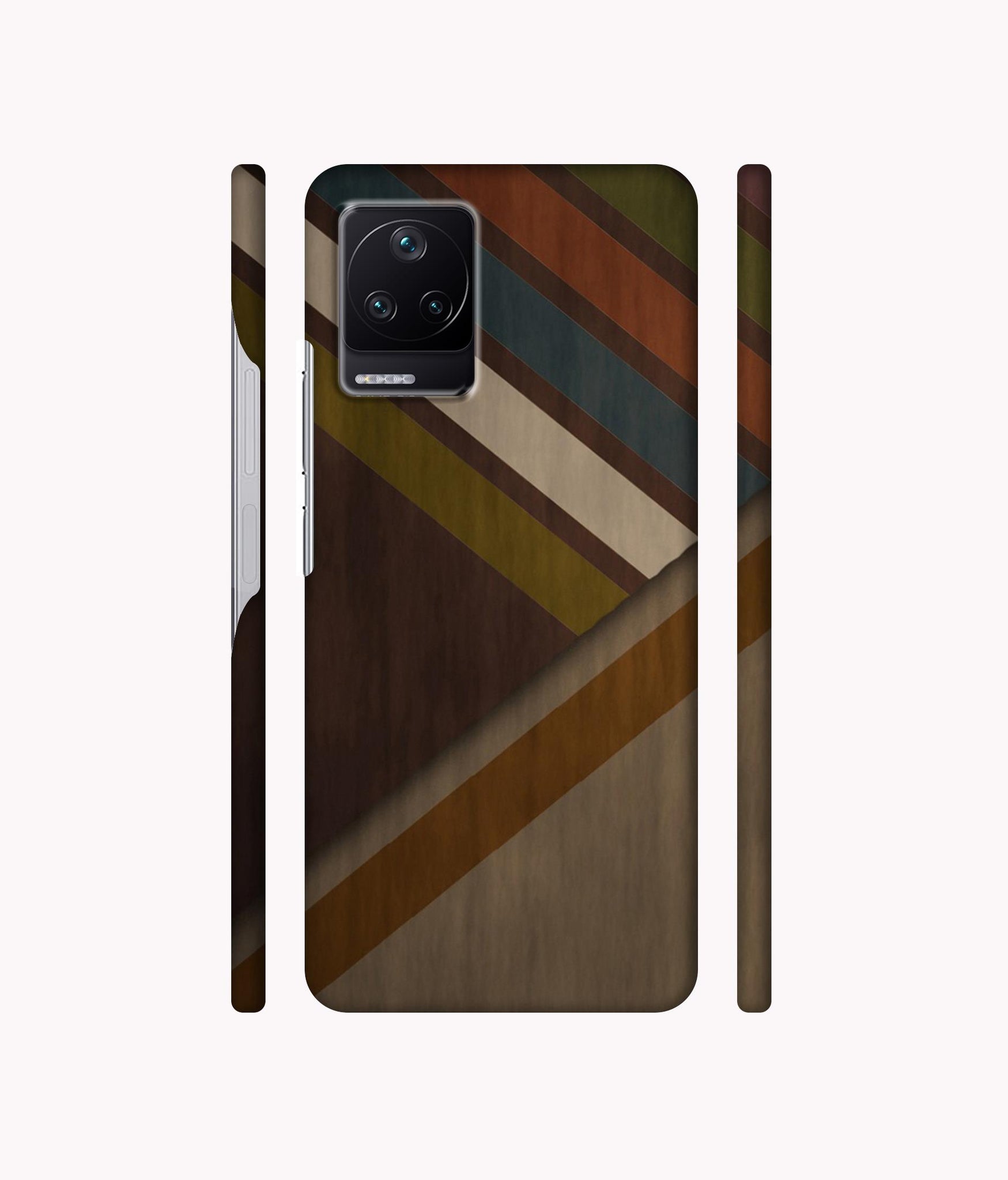 Colorful Wooden Pattern Designer Hard Back Cover for Poco F4 5G / Mi Redmi K40S 5G