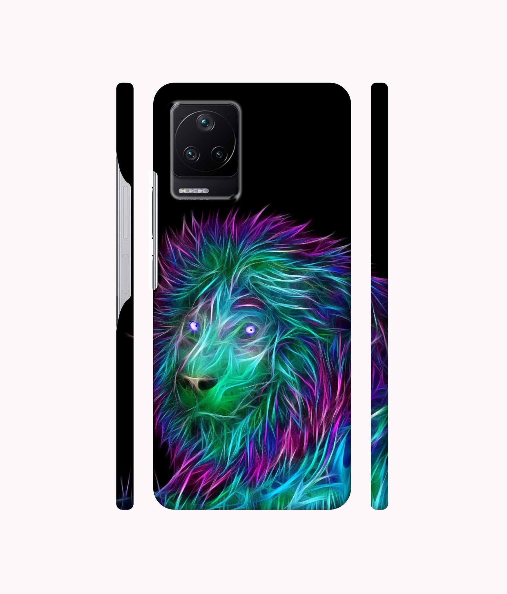 3D Lion Designer Hard Back Cover for Poco F4 5G / Mi Redmi K40S 5G