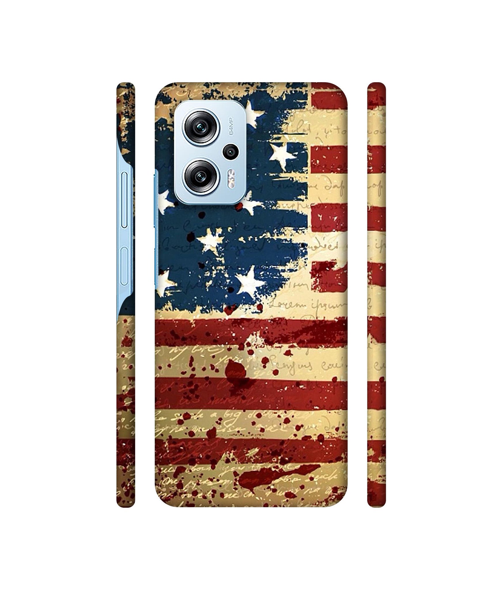 Colorful USA Flag Designer Hard Back Cover for Mi Redmi Note 11T Pro 5G / Poco X4 GT 5G