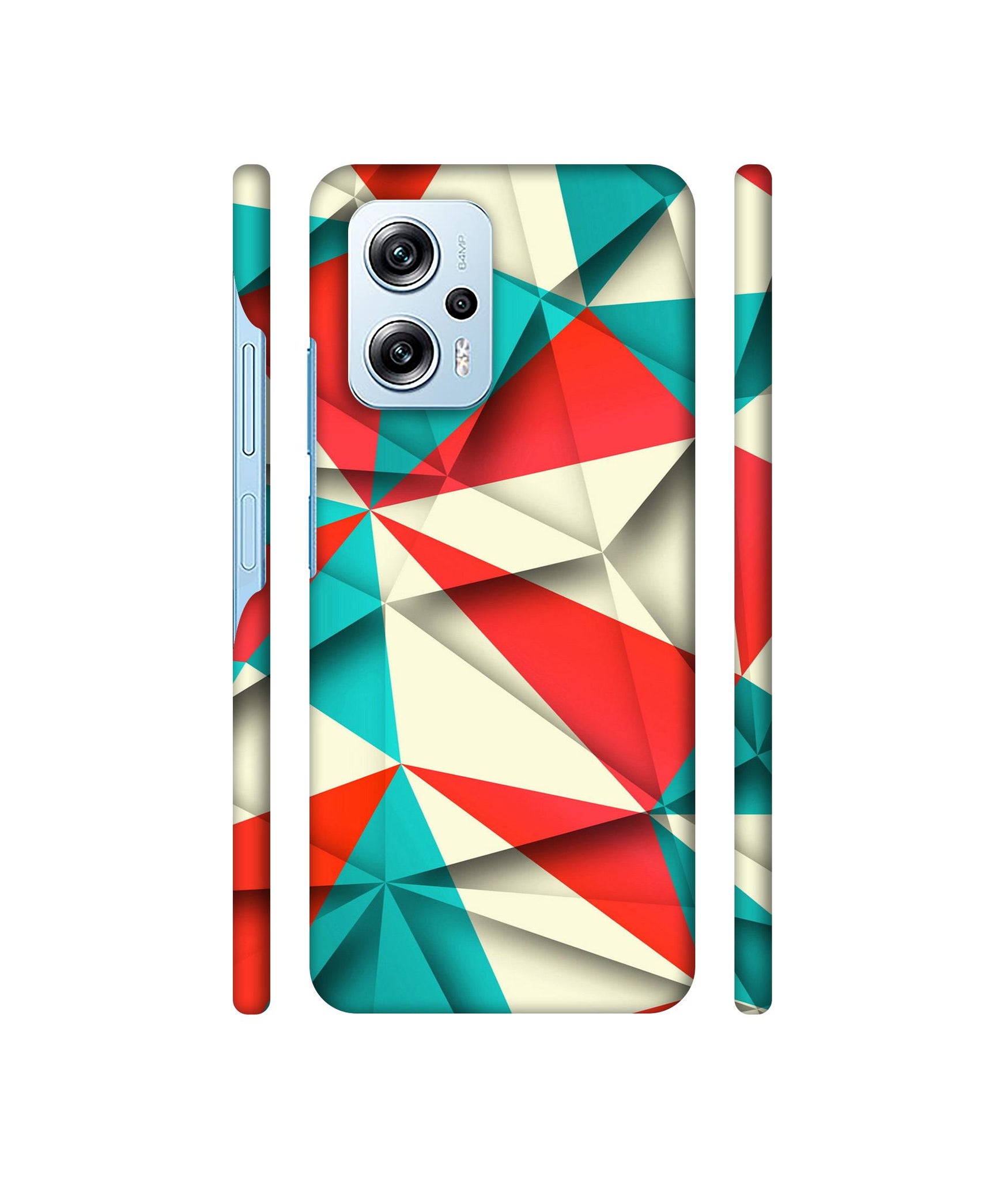 Red Blue White Pattern Designer Hard Back Cover for Mi Redmi Note 11T Pro 5G / Poco X4 GT 5G